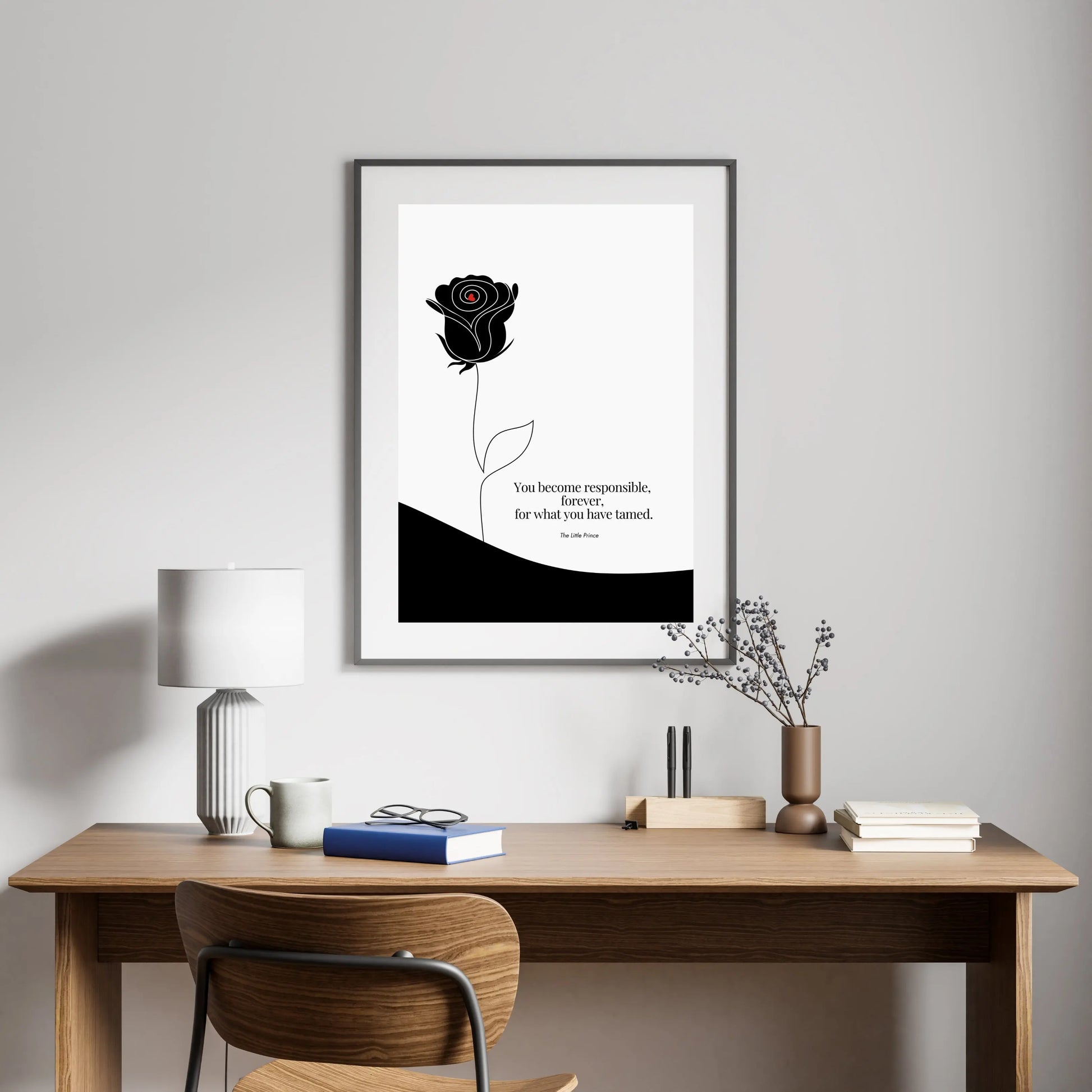 Antoine de Saint-Exupéry Quote Print - The Little Prince Minimalist Poster  Print Material INK & FRAME STUDIO