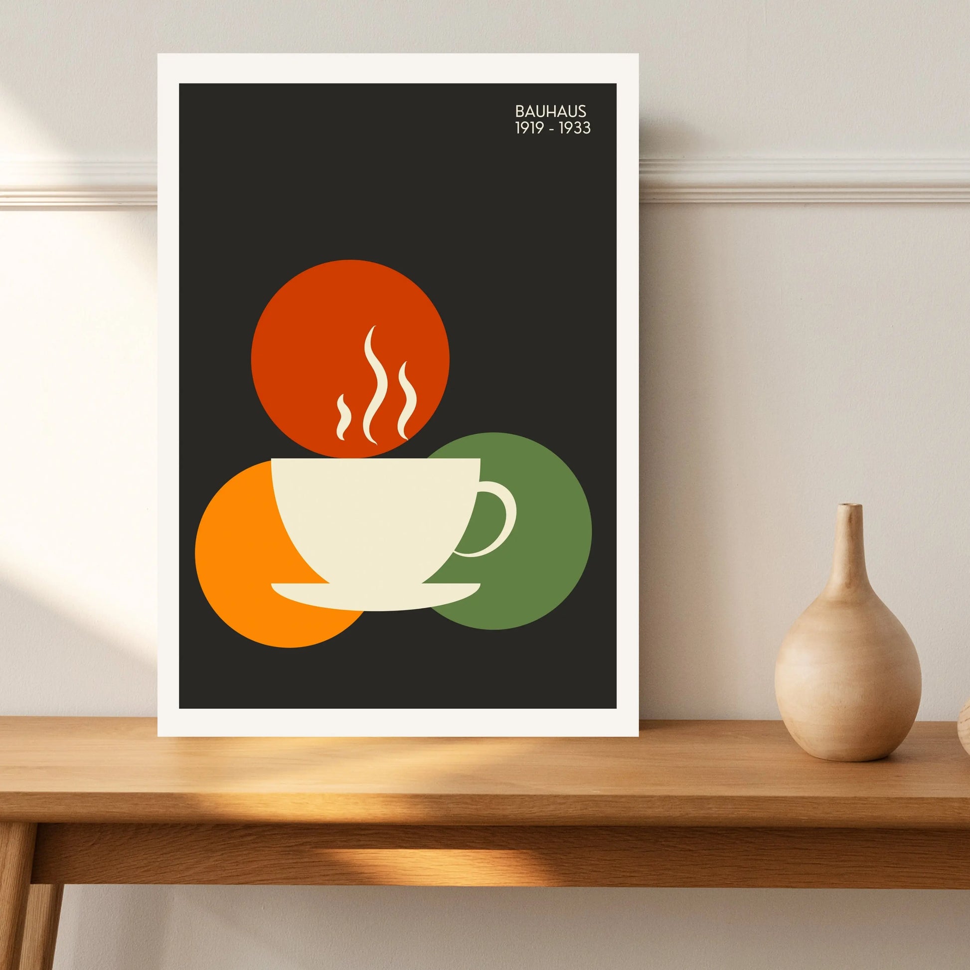 Bauhaus Coffee Cup Poster Wall Art Poster, Bar Decor Print - INK & FRAME STUDIO