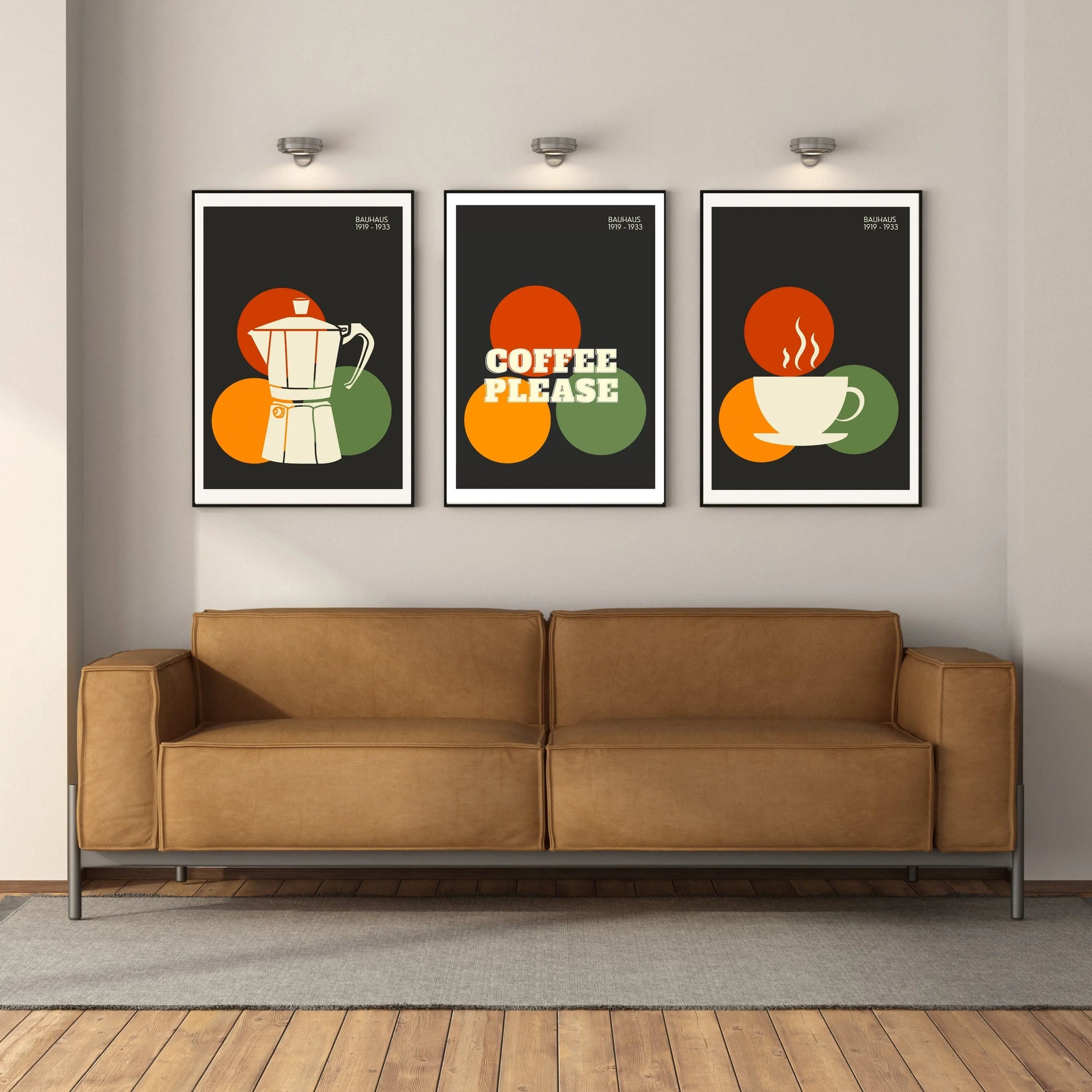 Bauhaus Coffee Cup Poster Wall Art Poster, Bar Decor Print - INK & FRAME STUDIO