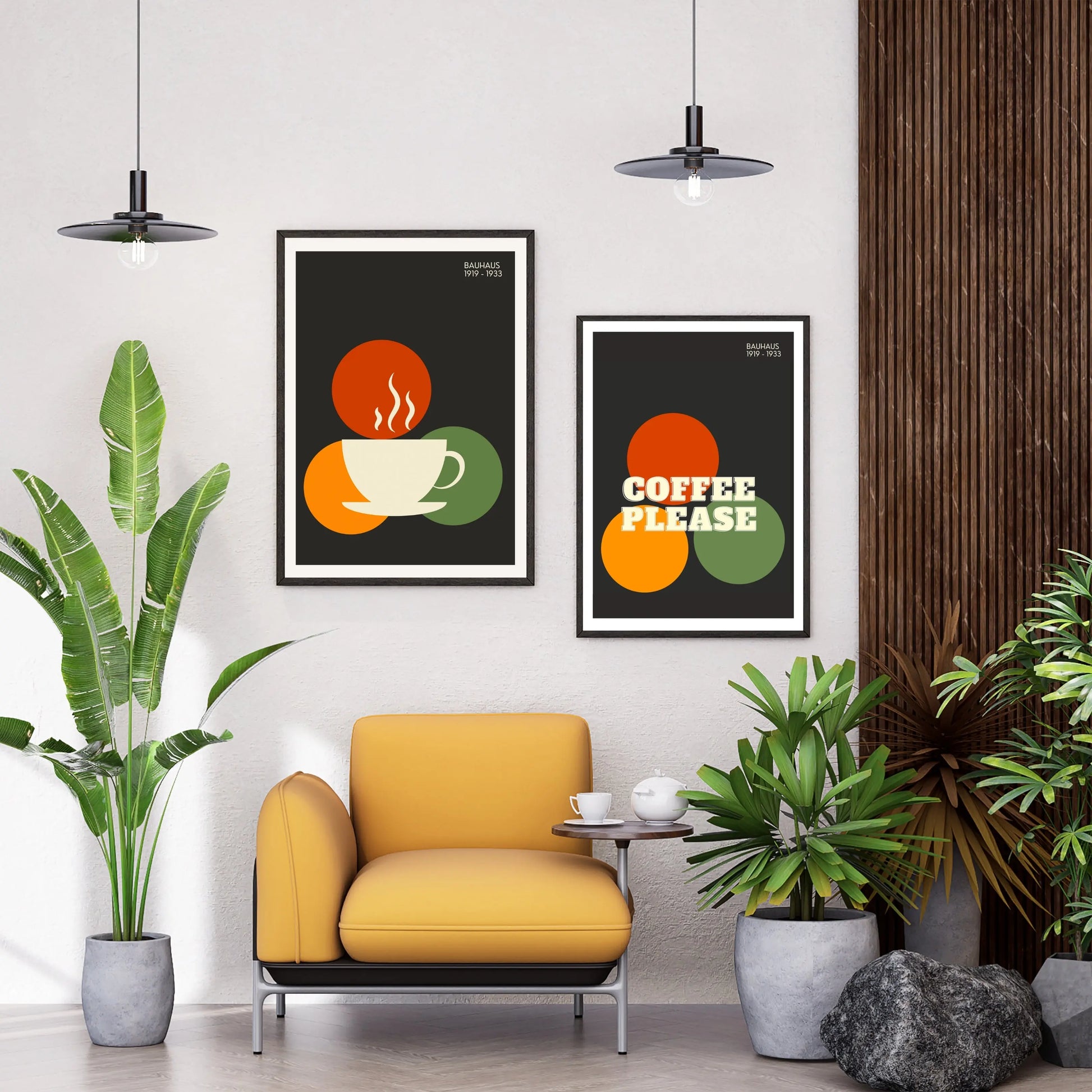 Bauhaus Coffee Cup Poster Wall Art Poster, Bar Decor Print - INK & FRAME STUDIO