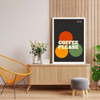 Bauhaus Poster Wall Art Poster, Coffee Please Poster - INK & FRAME STUDIO