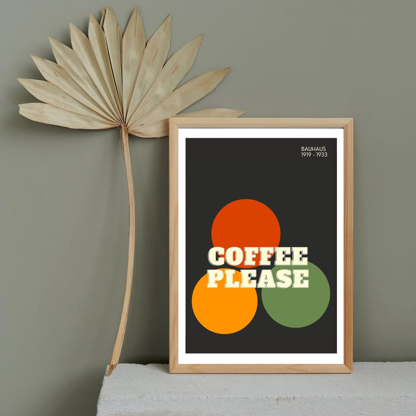 Bauhaus Poster Wall Art Poster, Coffee Please Poster - INK & FRAME STUDIO