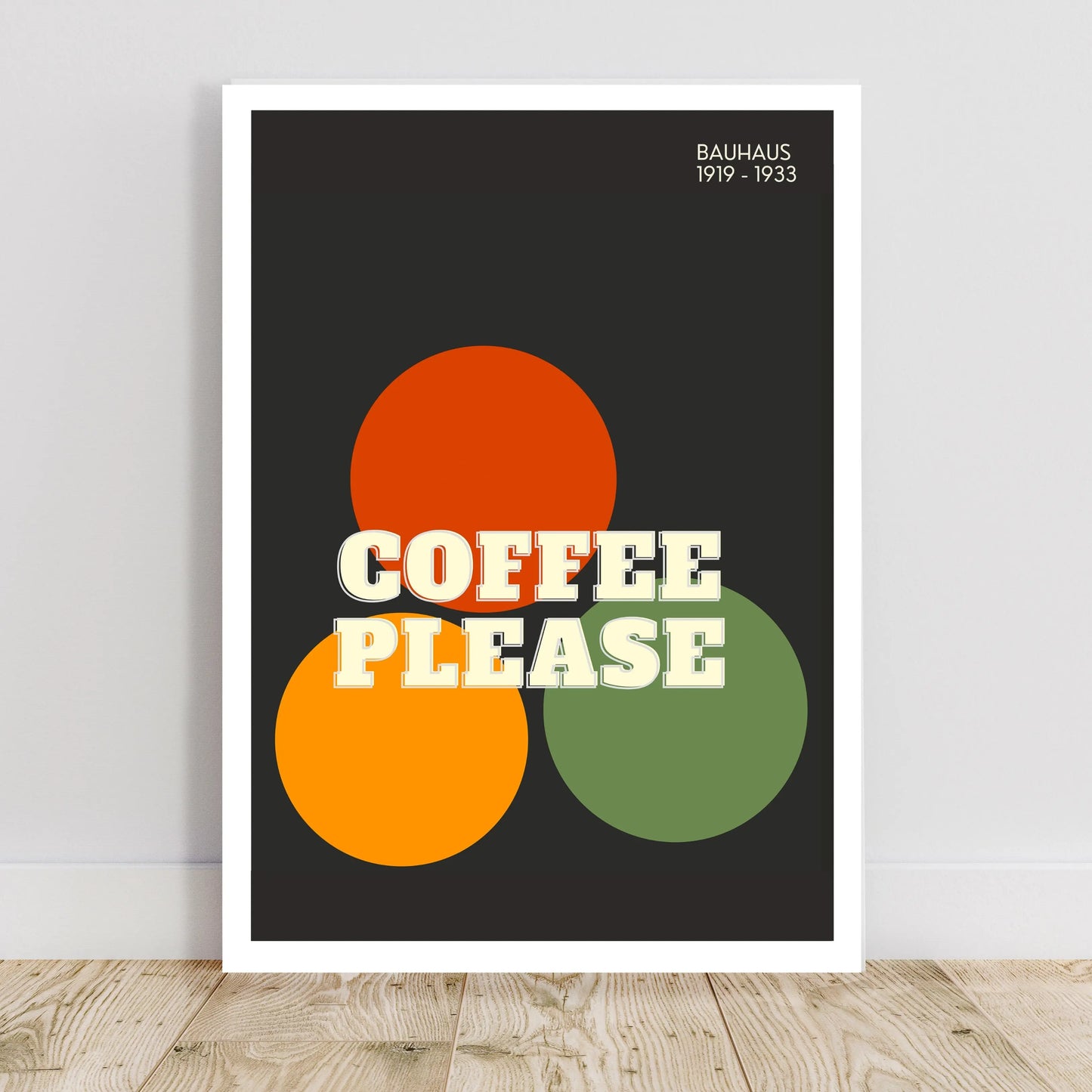 Bauhaus Poster Wall Art Poster, Coffee Please Poster - INK & FRAME STUDIO