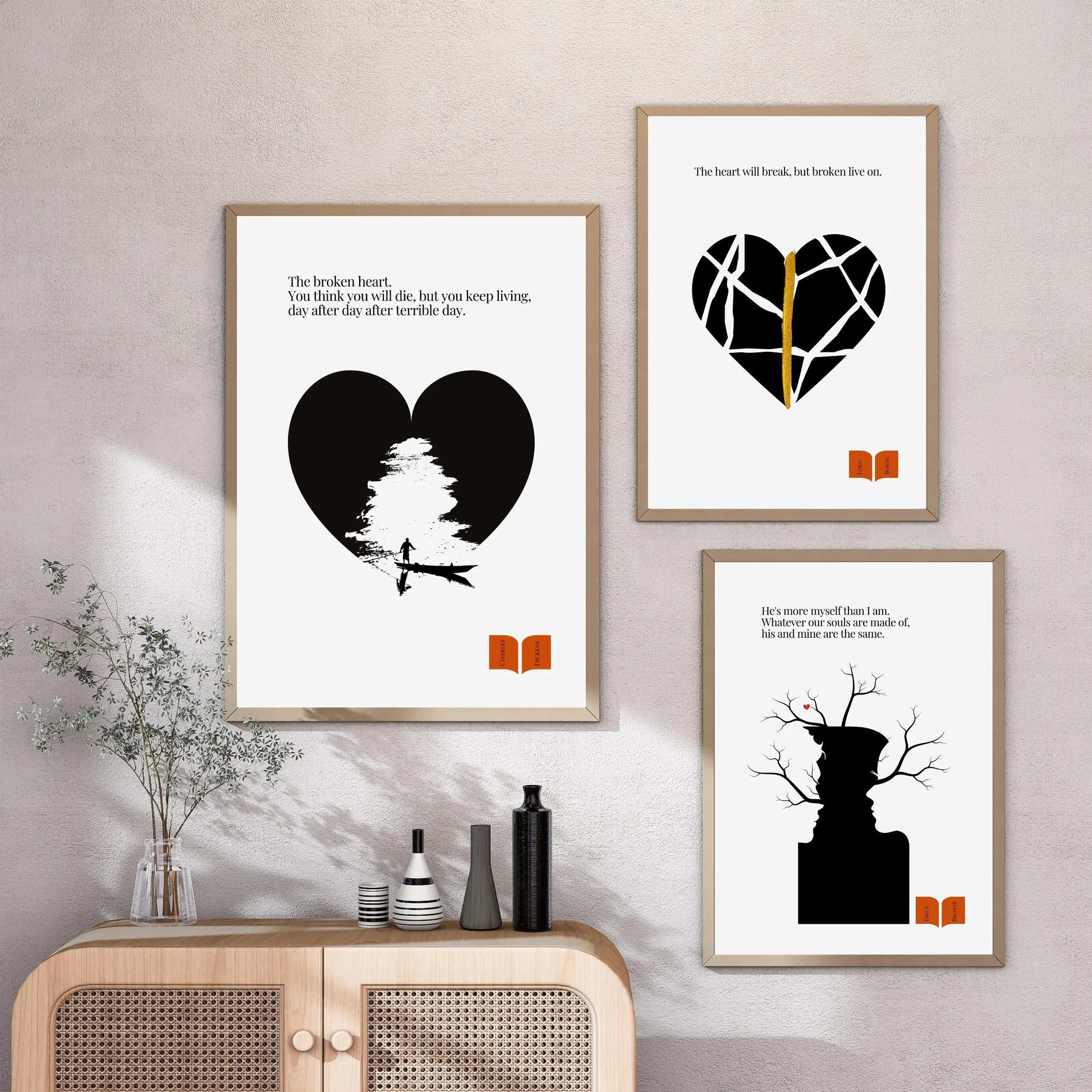 Charles Dickens Quote Print| Minimalist Poster  Print Material INK & FRAME STUDIO