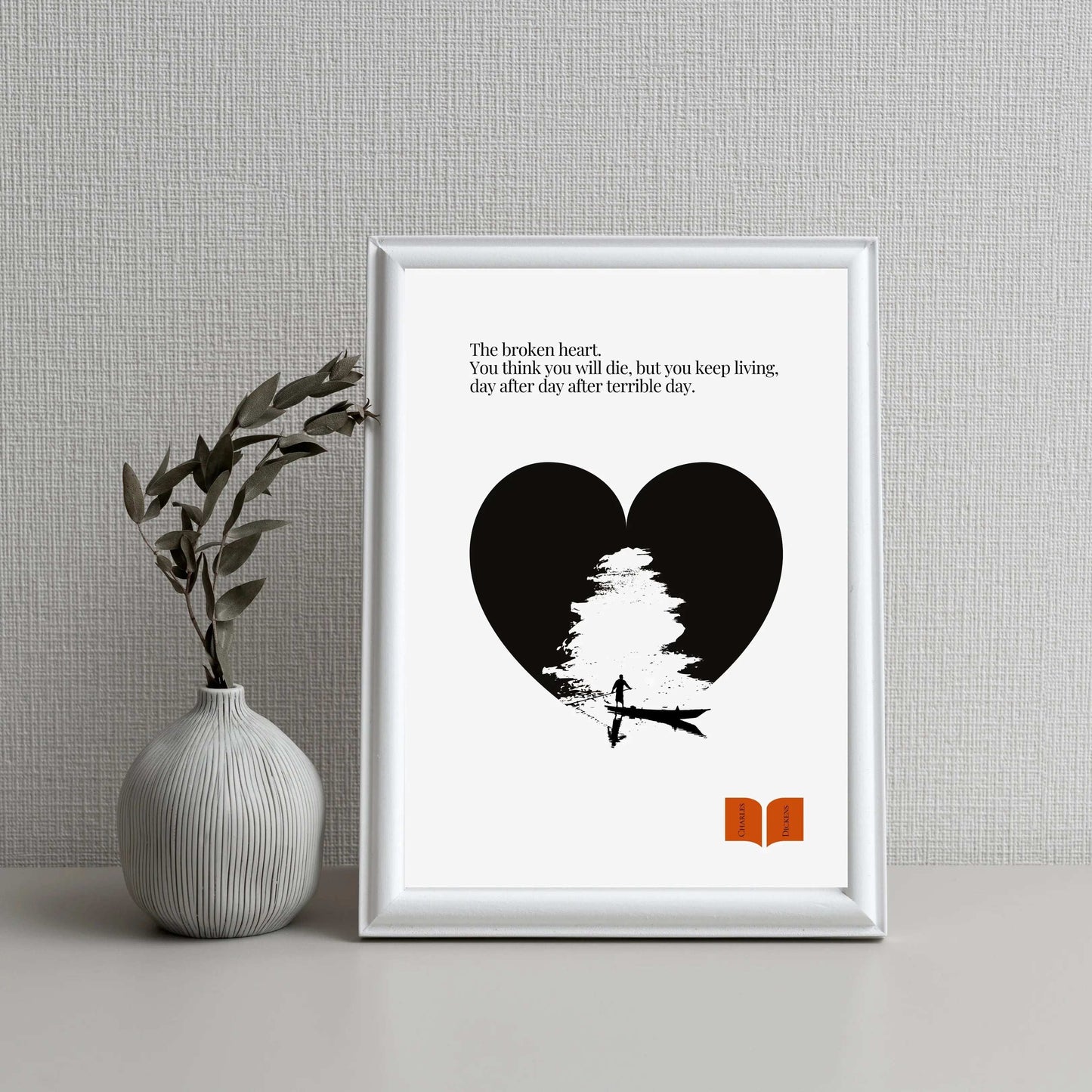 Charles Dickens Quote Print| Minimalist Poster  Print Material INK & FRAME STUDIO