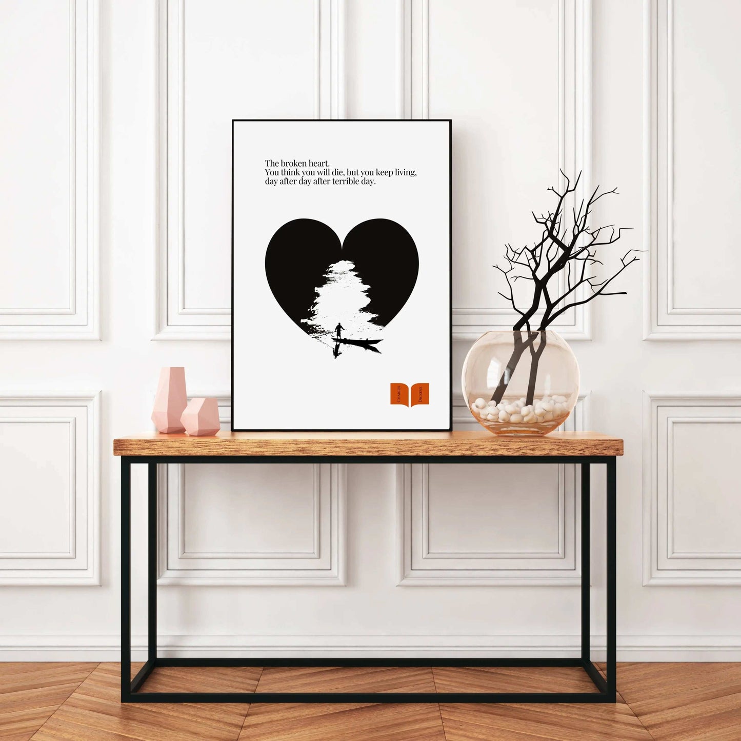 Charles Dickens Quote Print| Minimalist Poster  Print Material INK & FRAME STUDIO