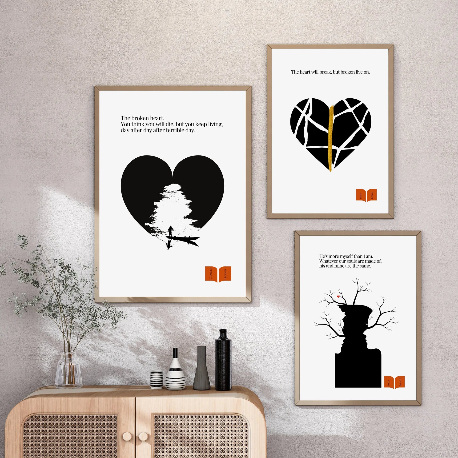 Charles Dickens Quote Print| Minimalist Poster  Print Material INK & FRAME STUDIO