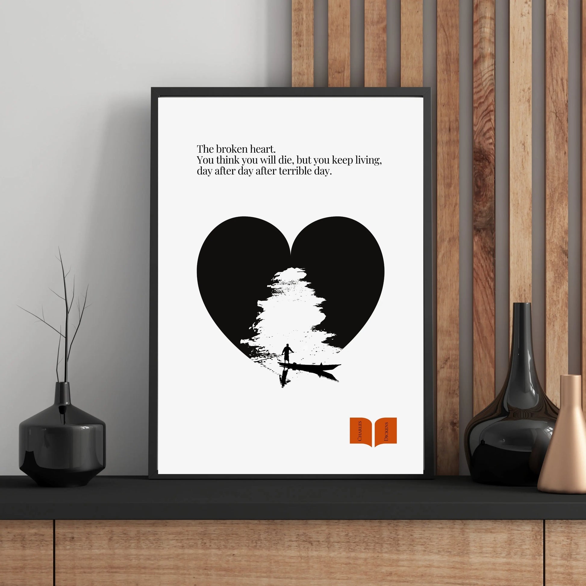 Charles Dickens Quote Print| Minimalist Poster  Print Material INK & FRAME STUDIO