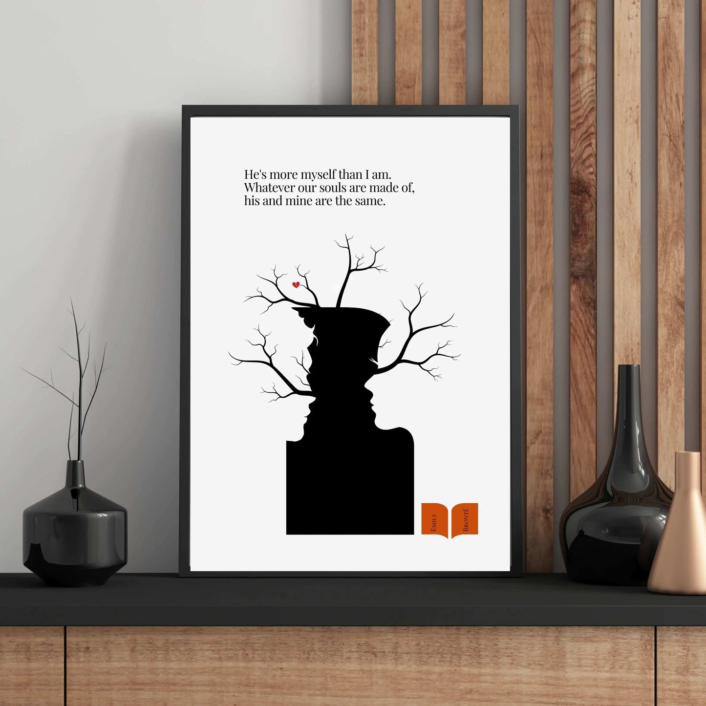 Emily Brontë Famous Quote Wall Art Print  Print Material INK & FRAME STUDIO