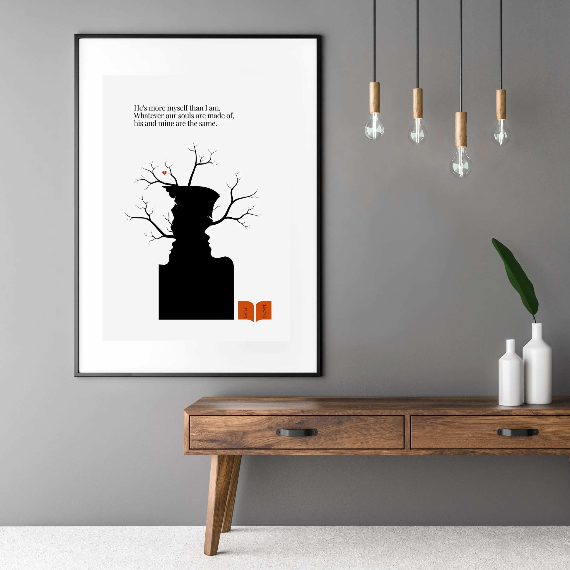 Emily Brontë Famous Quote Wall Art Print  Print Material INK & FRAME STUDIO