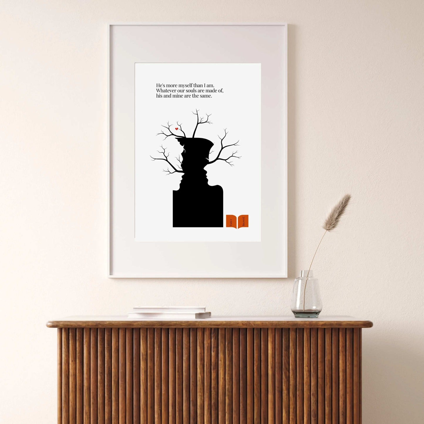 Emily Brontë Famous Quote Wall Art Print  Print Material INK & FRAME STUDIO