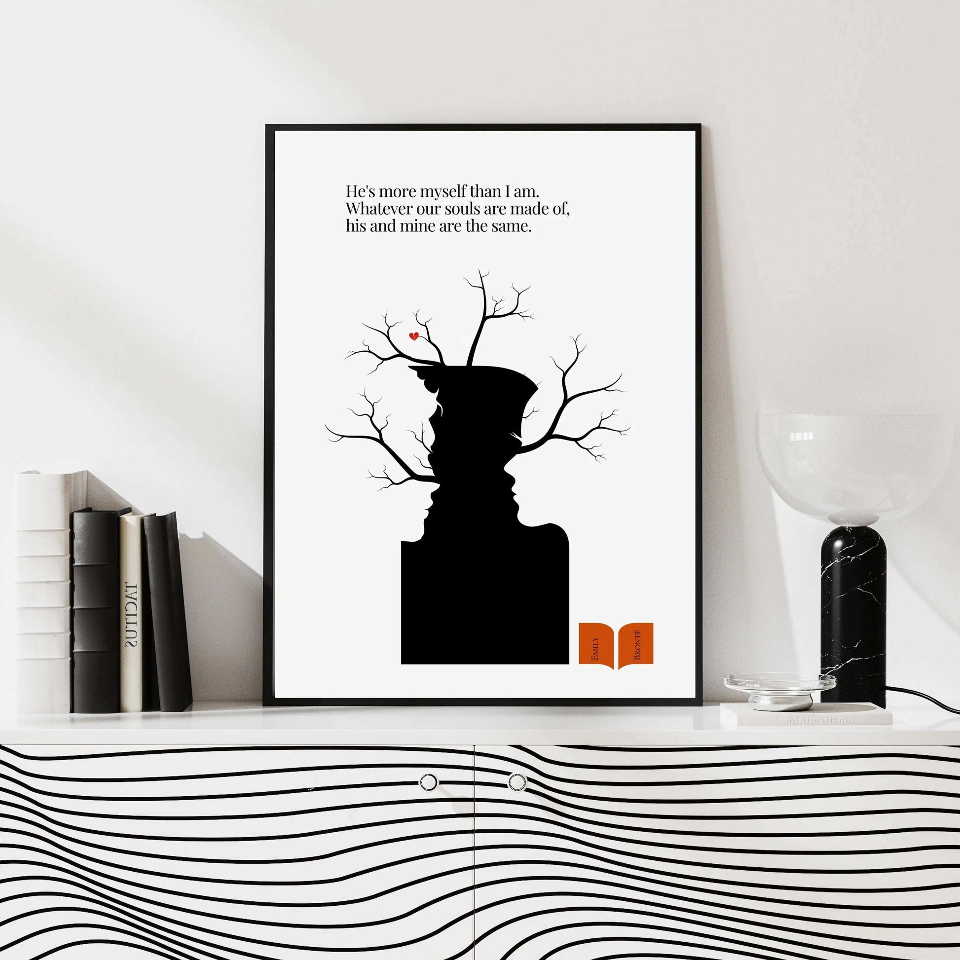 Emily Brontë Famous Quote Wall Art Print  Print Material INK & FRAME STUDIO
