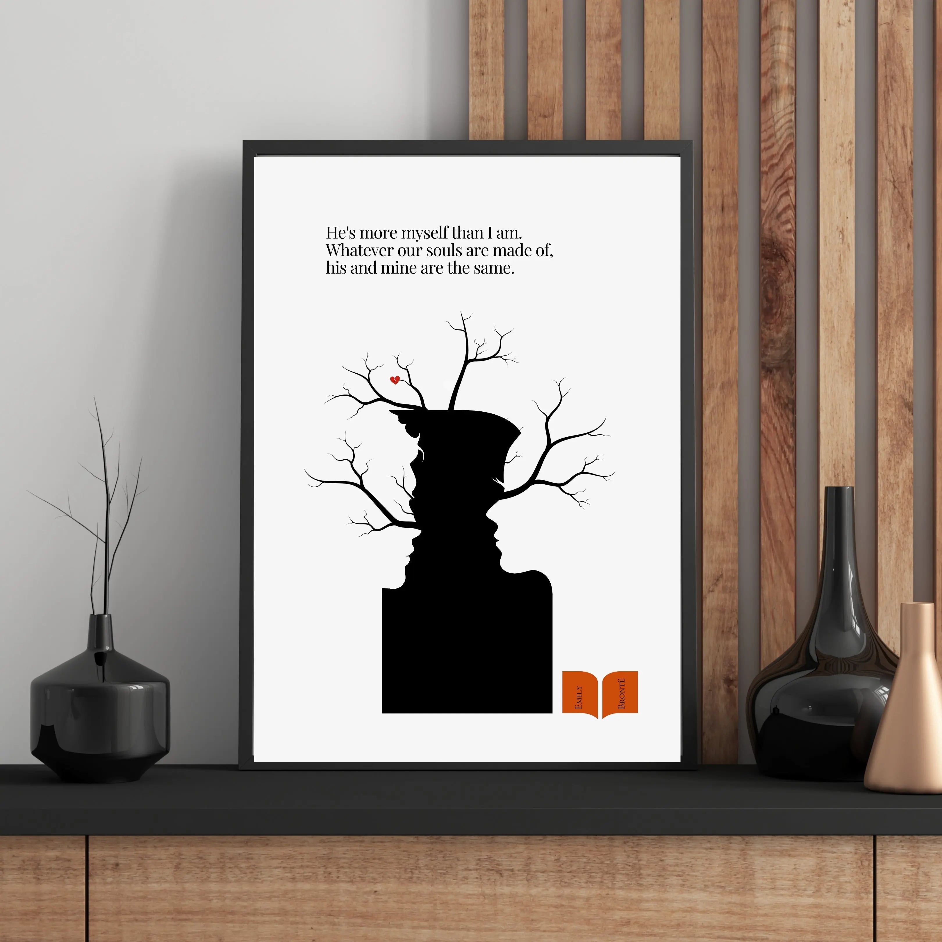 Emily Brontë Famous Quote Wall Art Print  Print Material INK & FRAME STUDIO