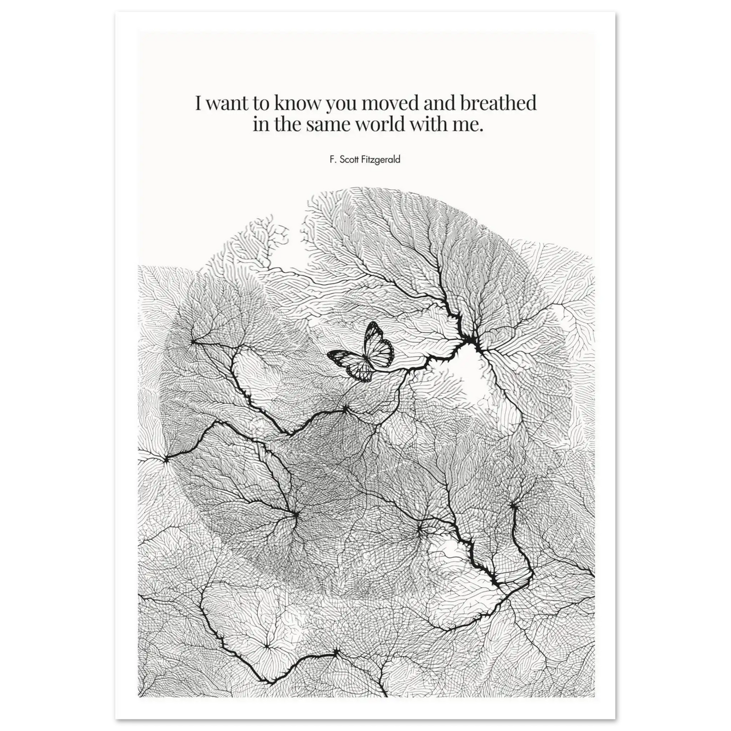 F. Scott Fitzgerald Quote Poster Art Print - INK & FRAME STUDIO