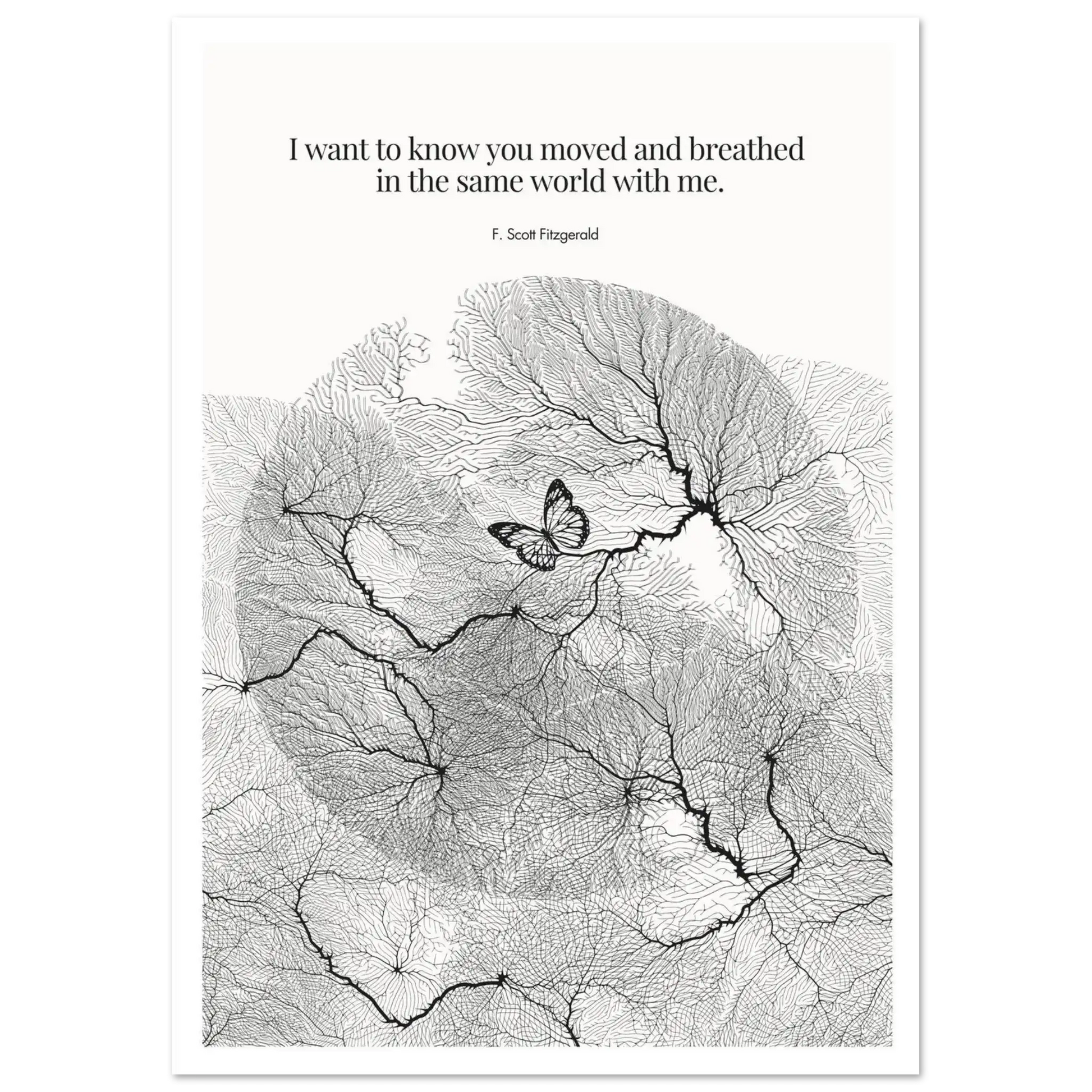 F. Scott Fitzgerald Quote Poster Art Print - INK & FRAME STUDIO