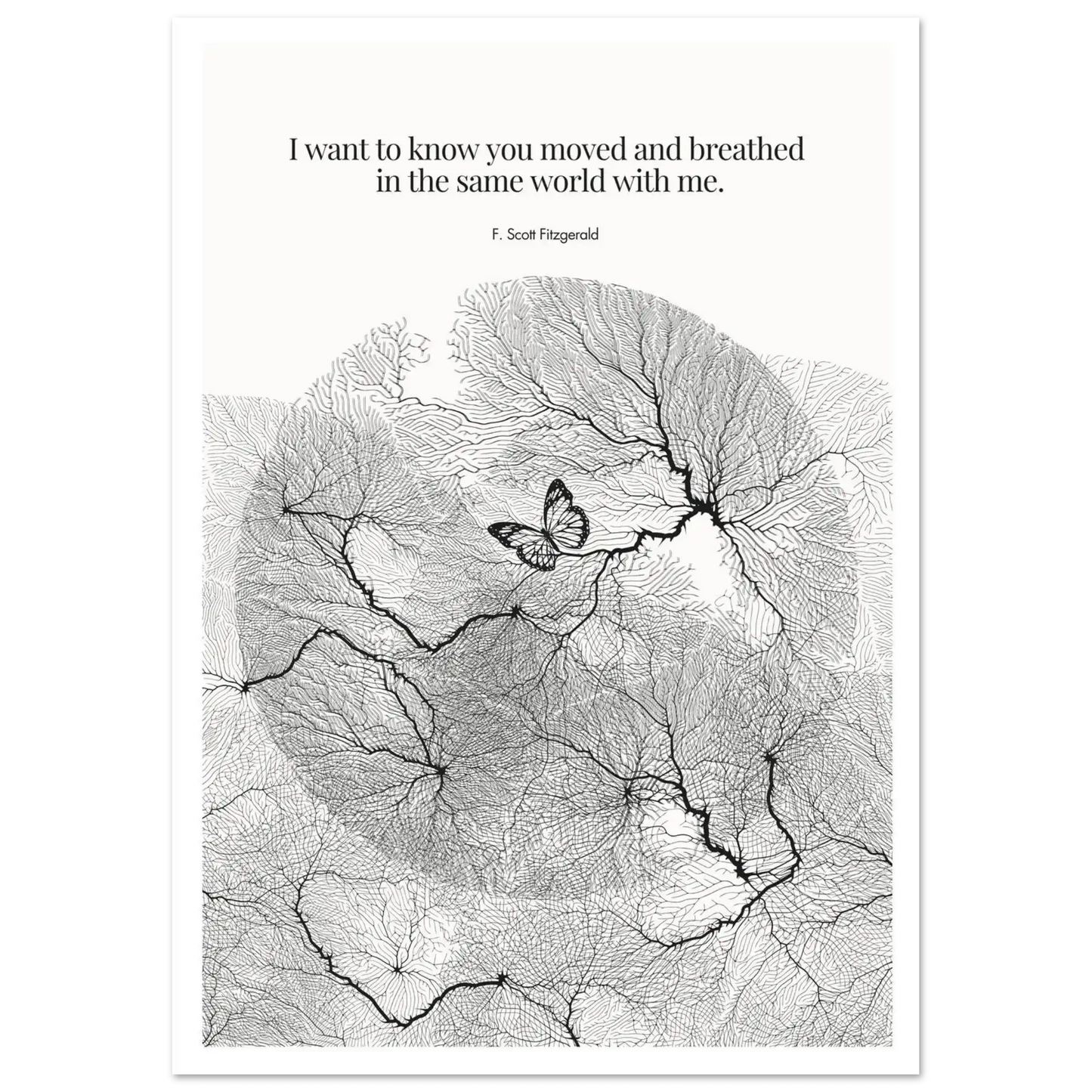 F. Scott Fitzgerald Quote Poster Art Print - INK & FRAME STUDIO
