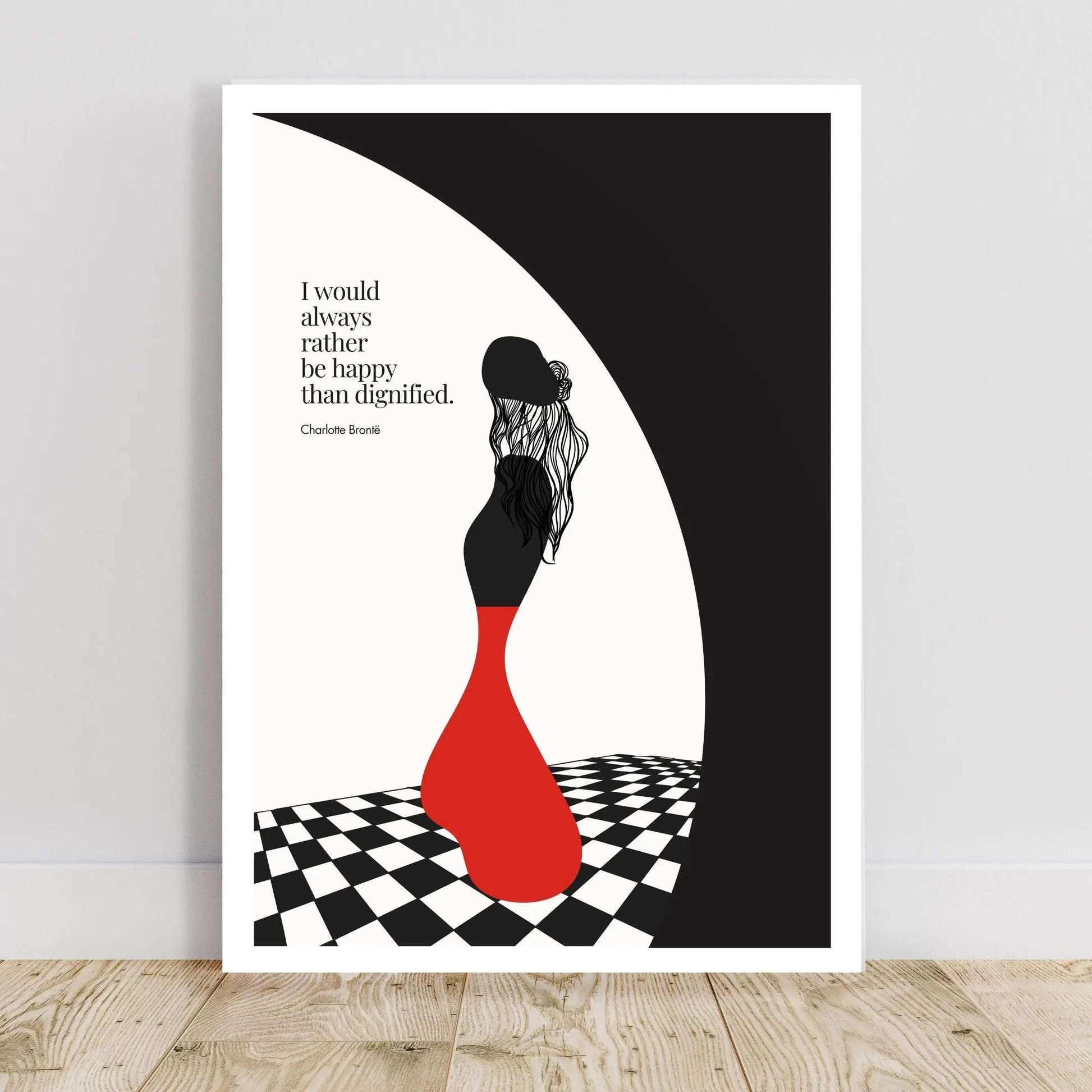 Charlotte Brontë Quote Minimalist Art Print - INK & FRAME STUDIO