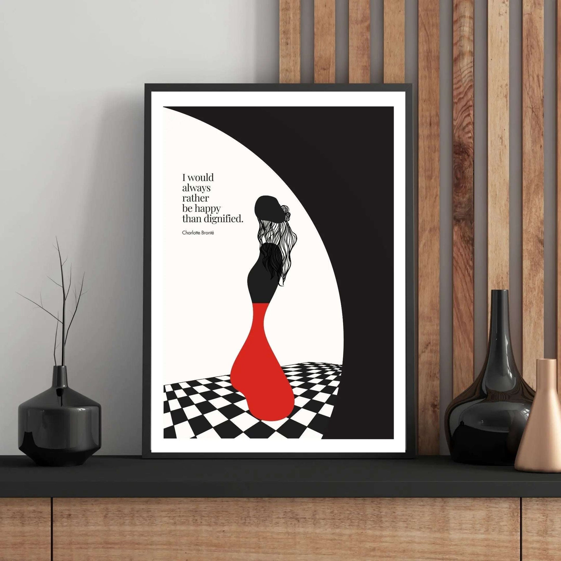 Charlotte Brontë Quote Minimalist Art Print - INK & FRAME STUDIO