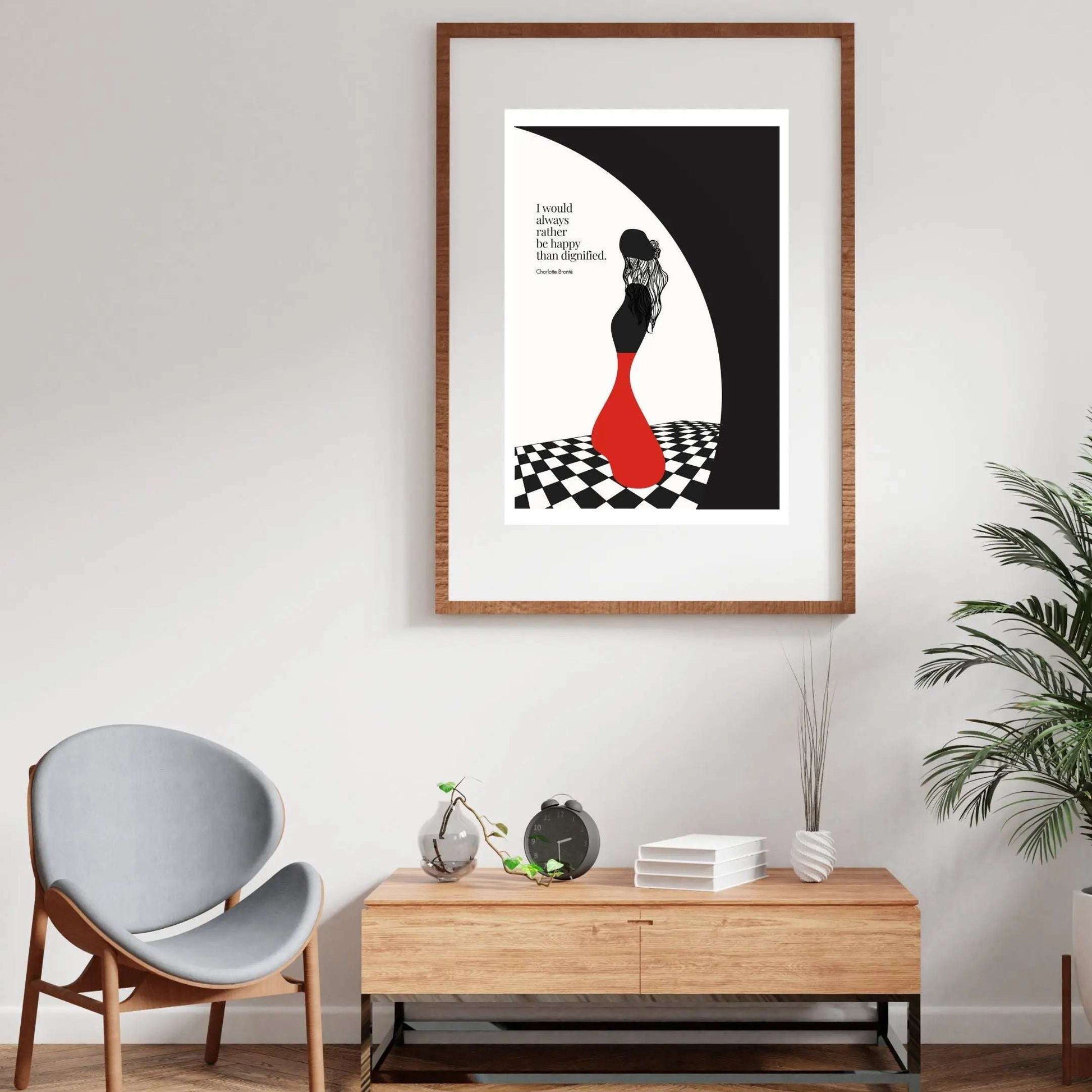 Charlotte Brontë Quote Minimalist Art Print - INK & FRAME STUDIO