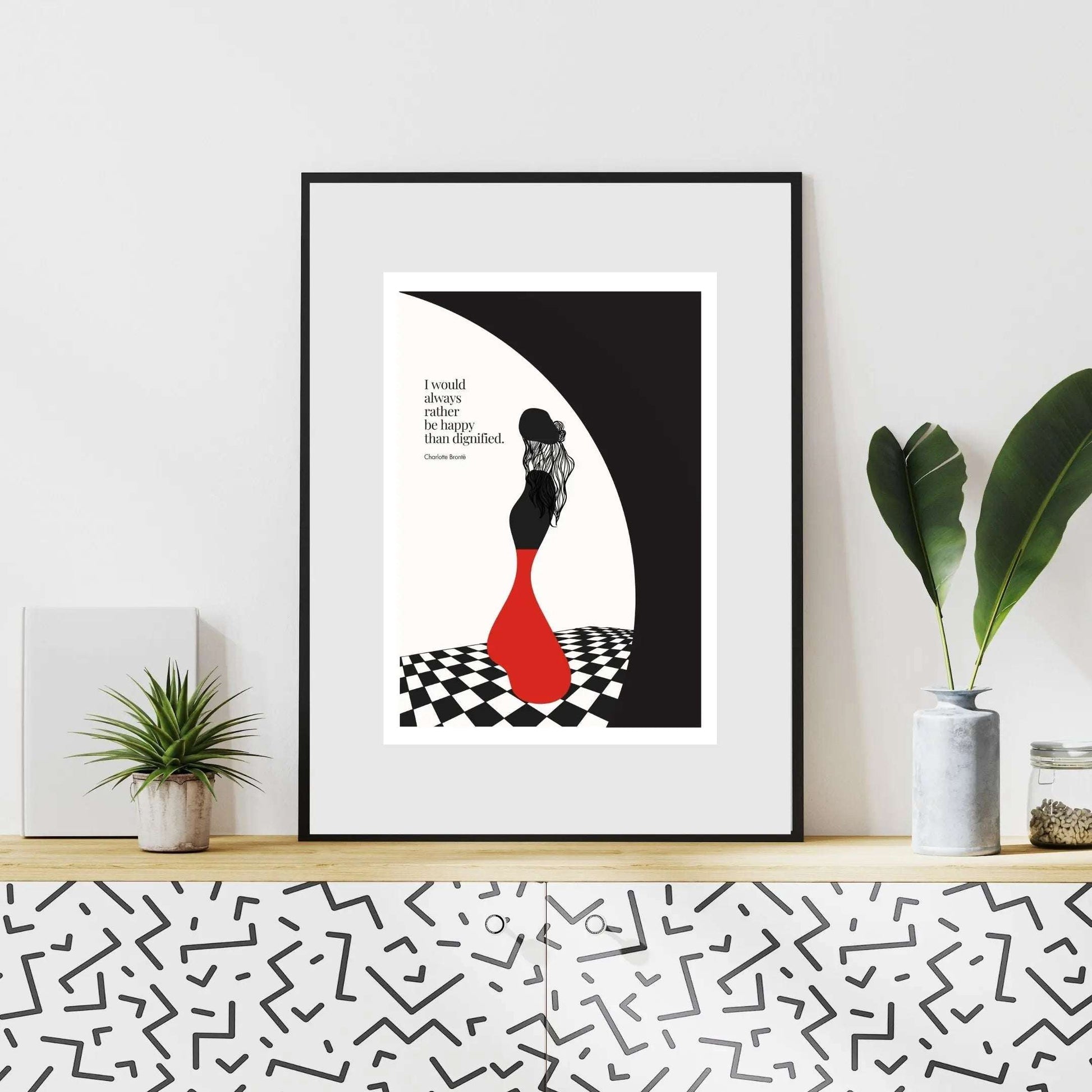 Charlotte Brontë Quote Minimalist Art Print - INK & FRAME STUDIO