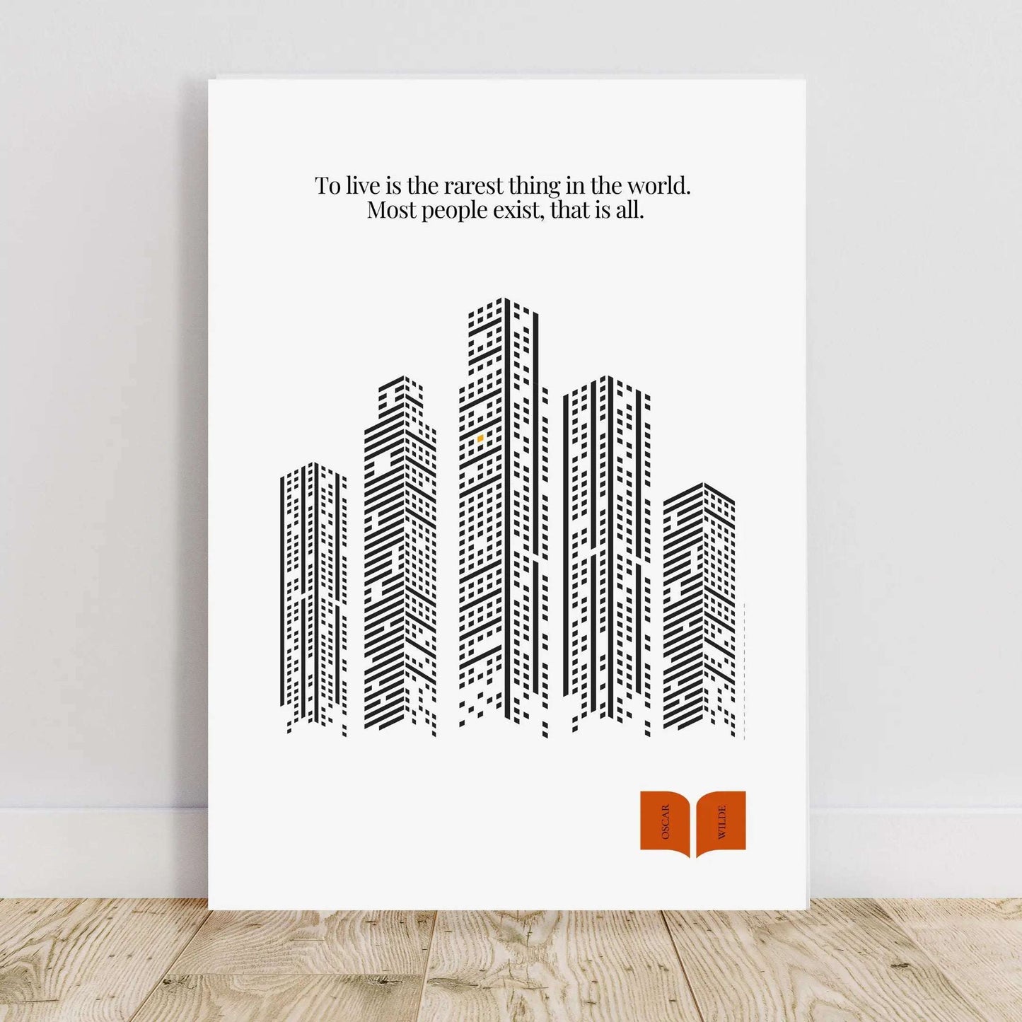 Oscar Wilde Quote Print – “To Live Is the Rarest Thing” Minimalist Wall Art - INK & FRAME STUDIO