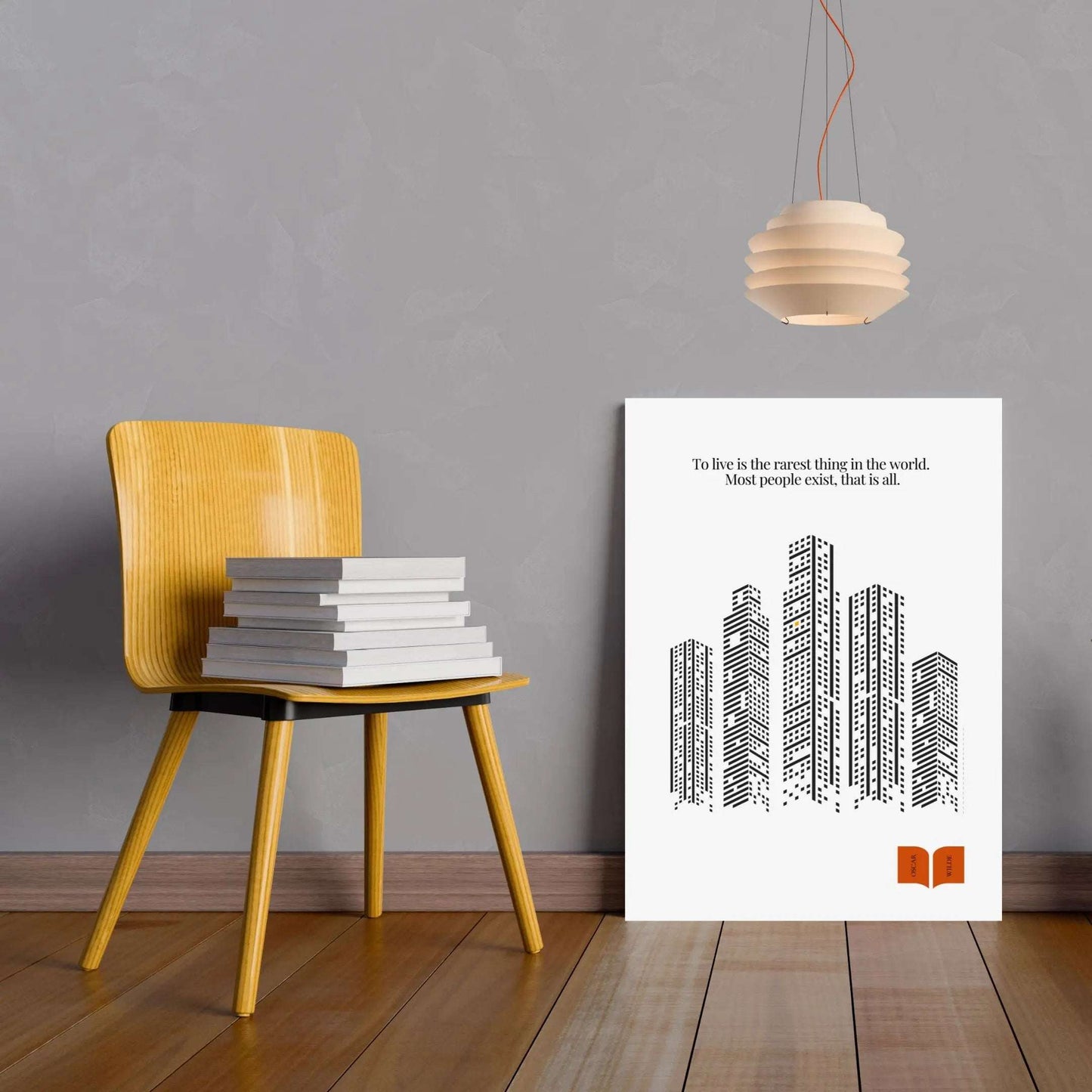 Oscar Wilde Quote Print – “To Live Is the Rarest Thing” Minimalist Wall Art - INK & FRAME STUDIO