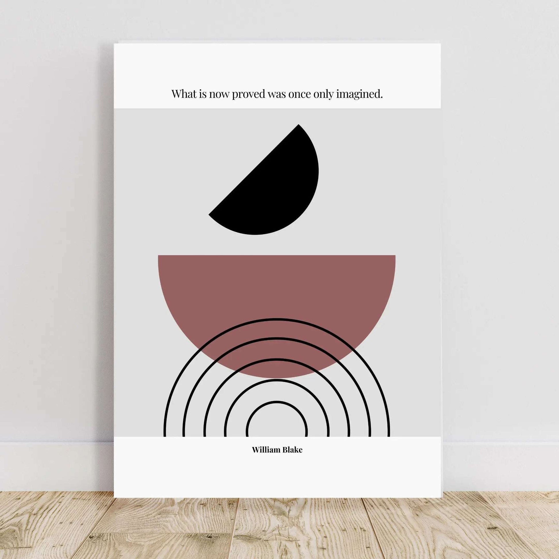 William Blake Quote Poster – “What Is Now Proved Was Once Only Imagined” | Minimalist Literary Wall Art - INK & FRAME STUDIO