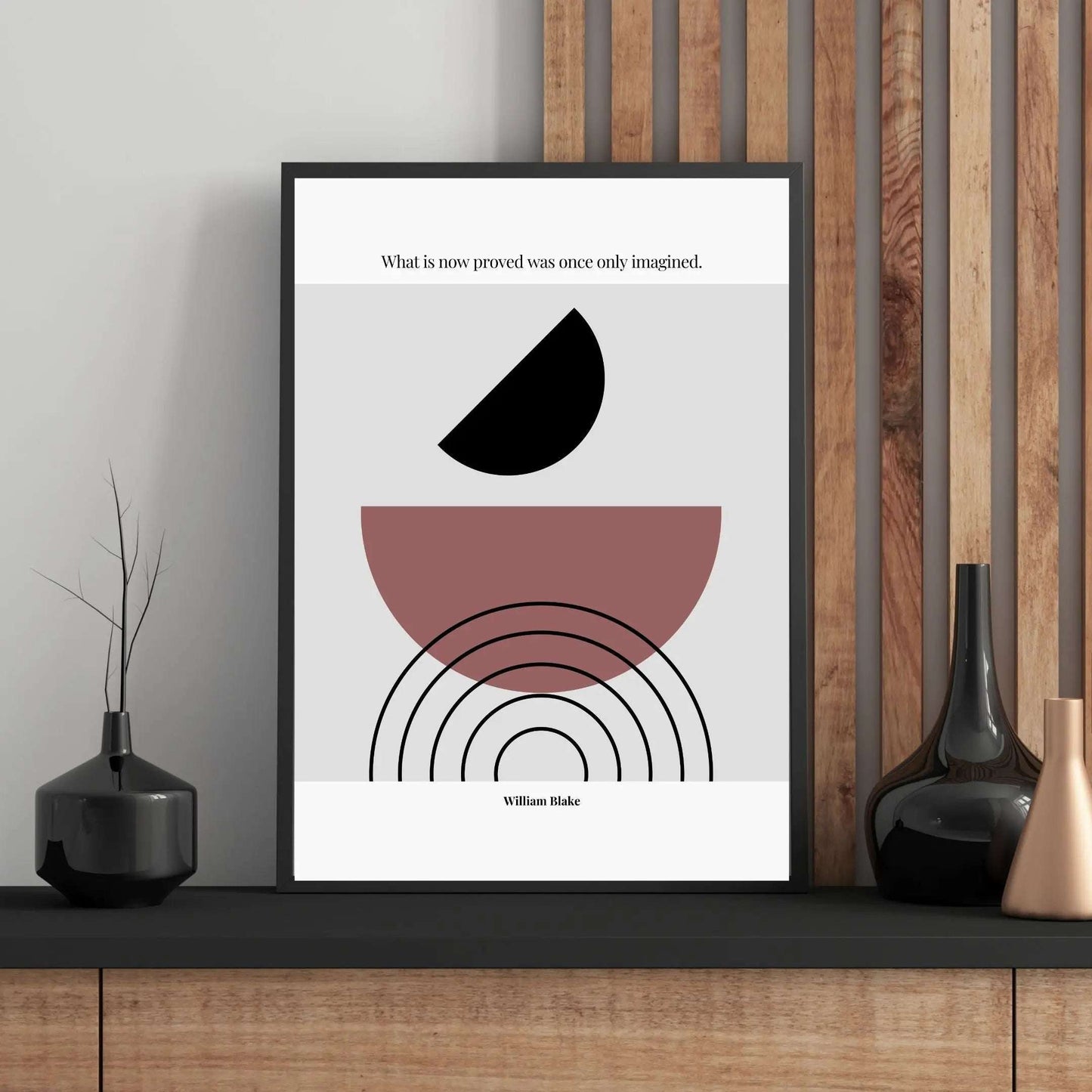 William Blake Quote Poster – “What Is Now Proved Was Once Only Imagined” | Minimalist Literary Wall Art - INK & FRAME STUDIO