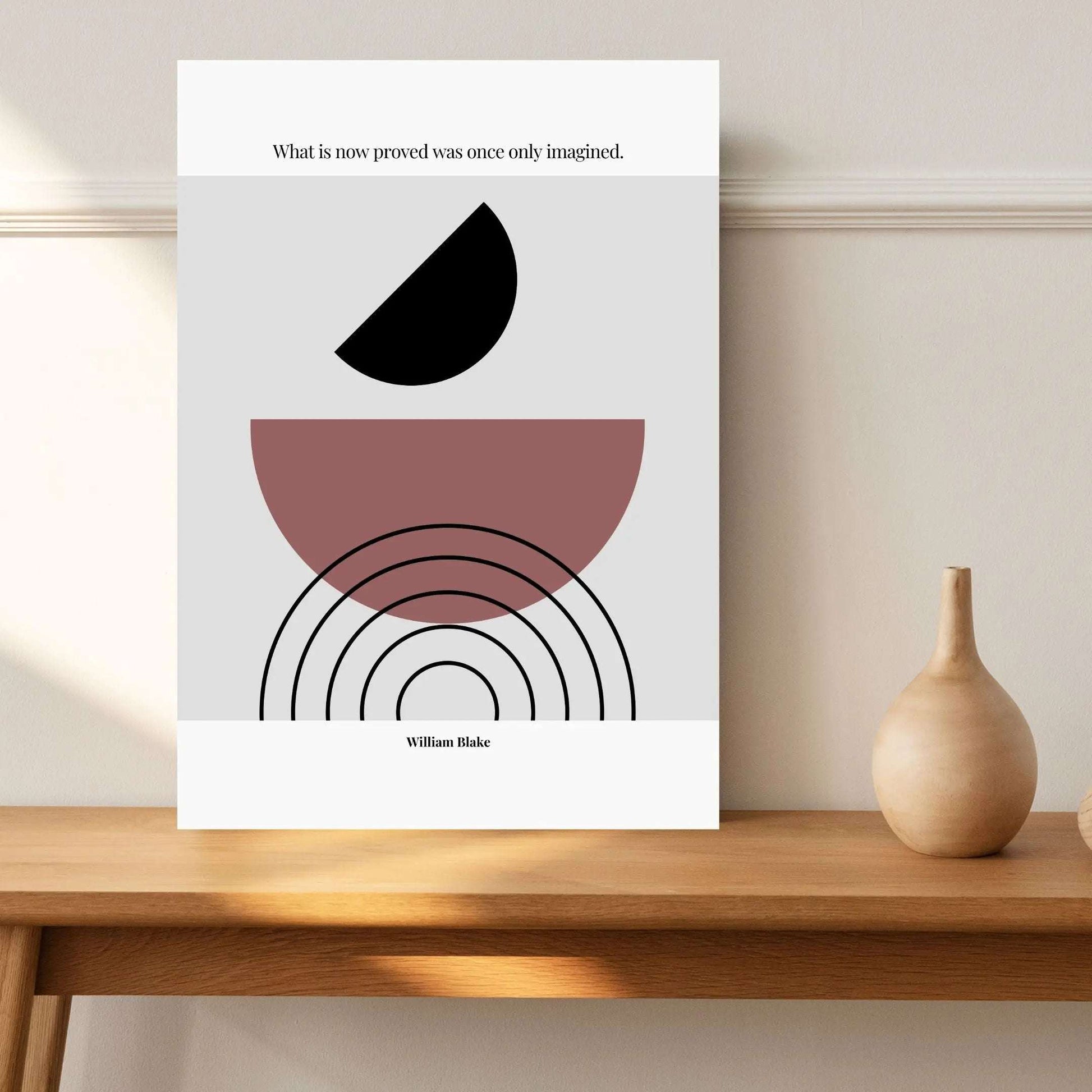 William Blake Quote Poster – “What Is Now Proved Was Once Only Imagined” | Minimalist Literary Wall Art - INK & FRAME STUDIO