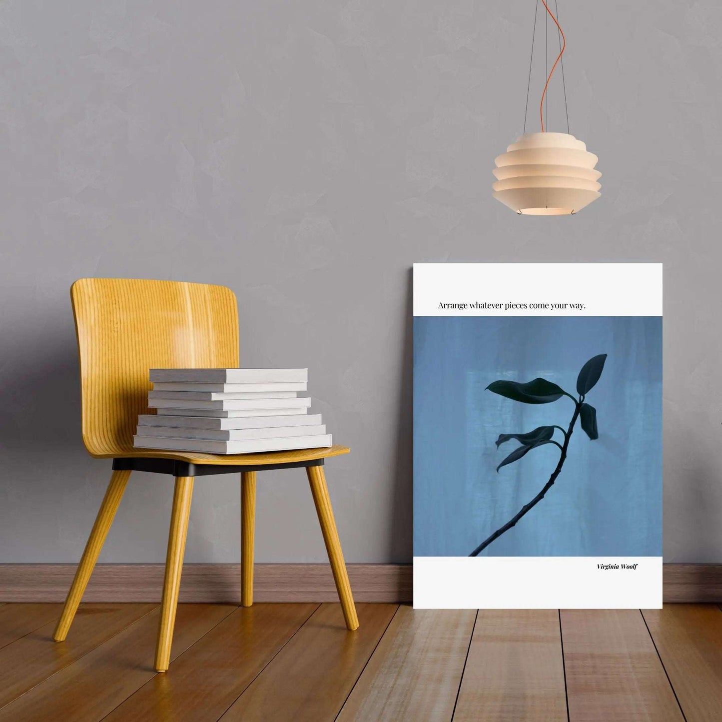 Virginia Woolf Quote Poster – “Arrange Whatever Pieces Come Your Way” | Minimalist Literary Wall Art - INK & FRAME STUDIO