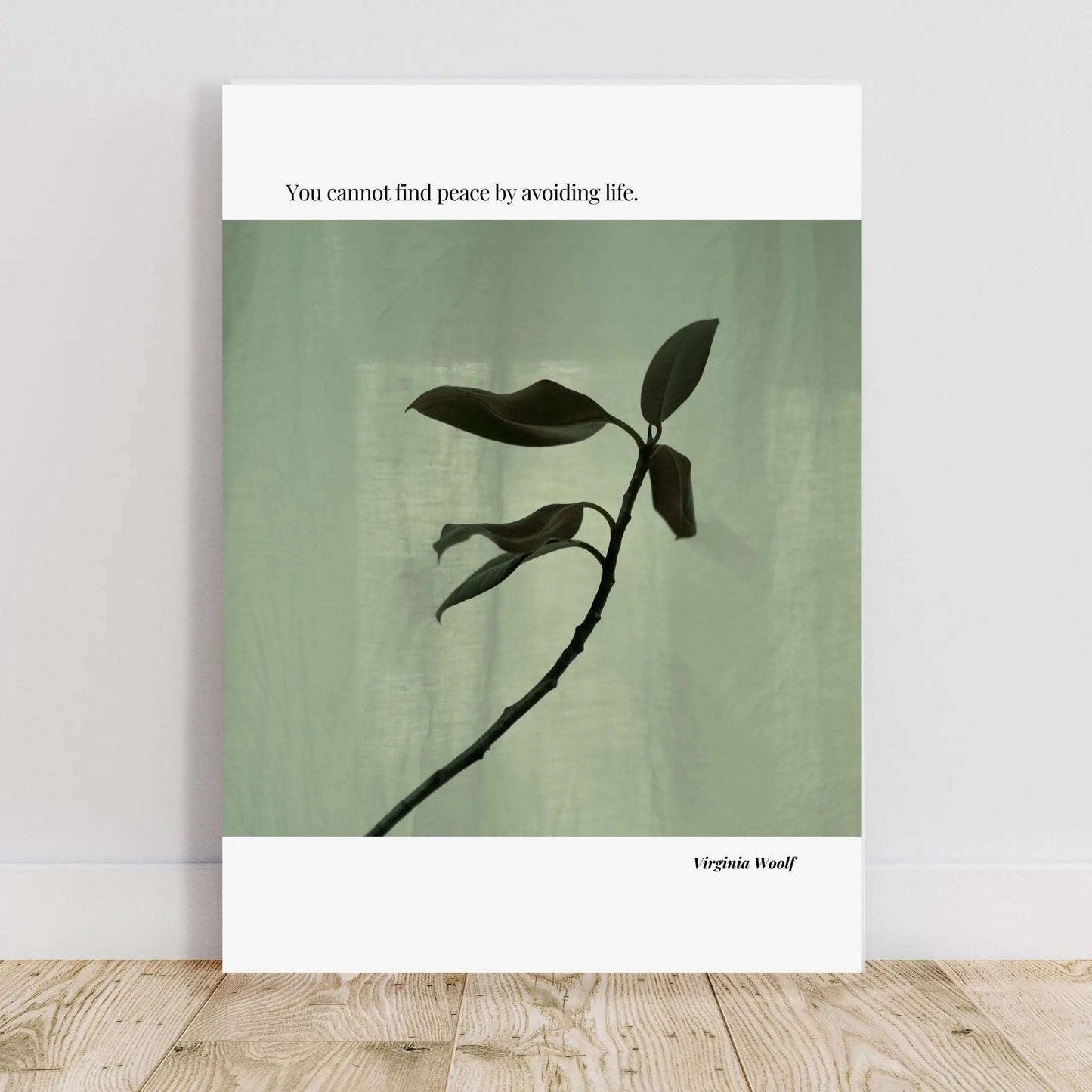 Virginia Woolf Quote Poster – “You Cannot Find Peace by Avoiding Life” | Minimalist Literary Wall Art - INK & FRAME STUDIO