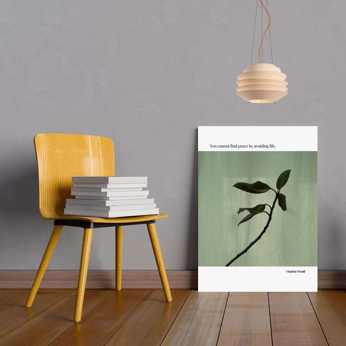 Virginia Woolf Quote Poster – “You Cannot Find Peace by Avoiding Life” | Minimalist Literary Wall Art - INK & FRAME STUDIO