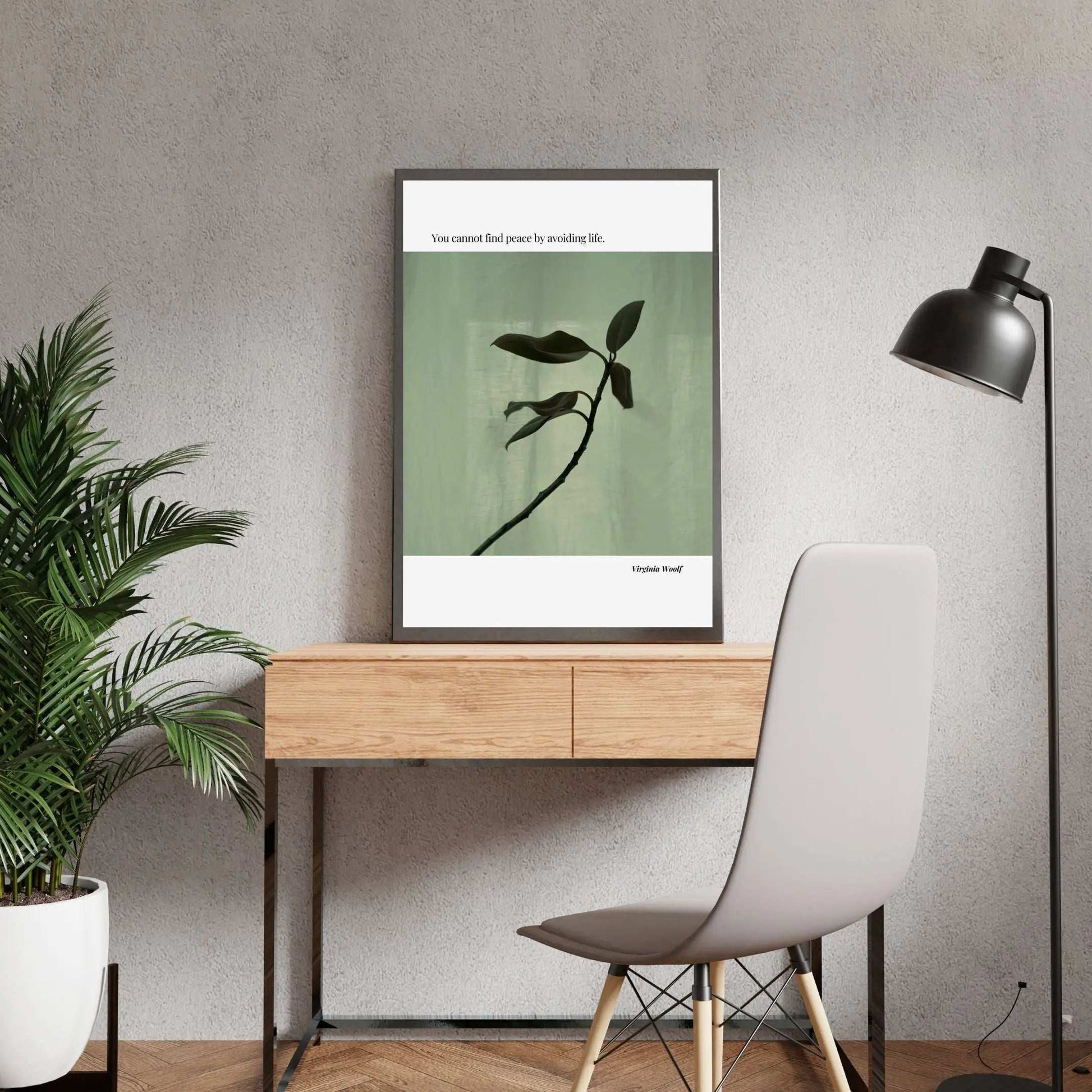 Virginia Woolf Quote Poster – “You Cannot Find Peace by Avoiding Life” | Minimalist Literary Wall Art - INK & FRAME STUDIO