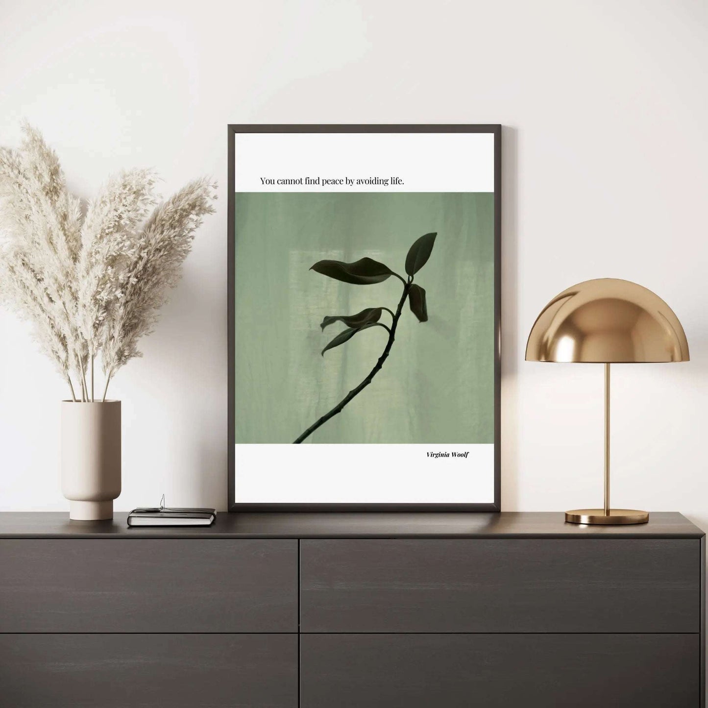 Virginia Woolf Quote Poster – “You Cannot Find Peace by Avoiding Life” | Minimalist Literary Wall Art - INK & FRAME STUDIO