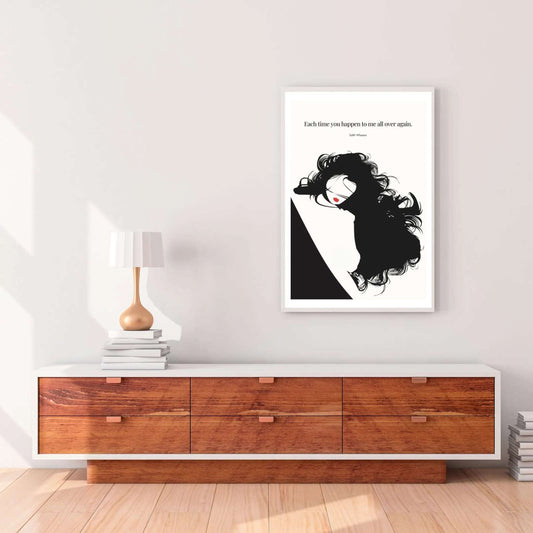 Edith Wharton Quote Print – "Each time you happen to me all over again" Wall Art Poster - INK & FRAME STUDIO