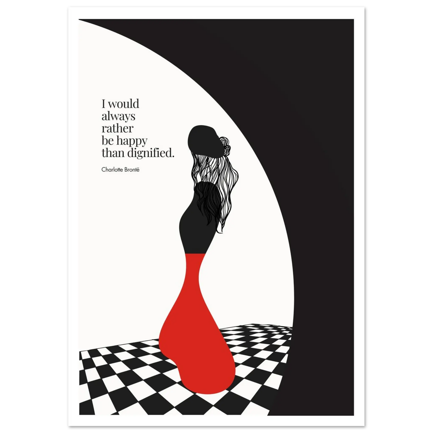 Charlotte Brontë Quote Minimalist Art Print - INK & FRAME STUDIO