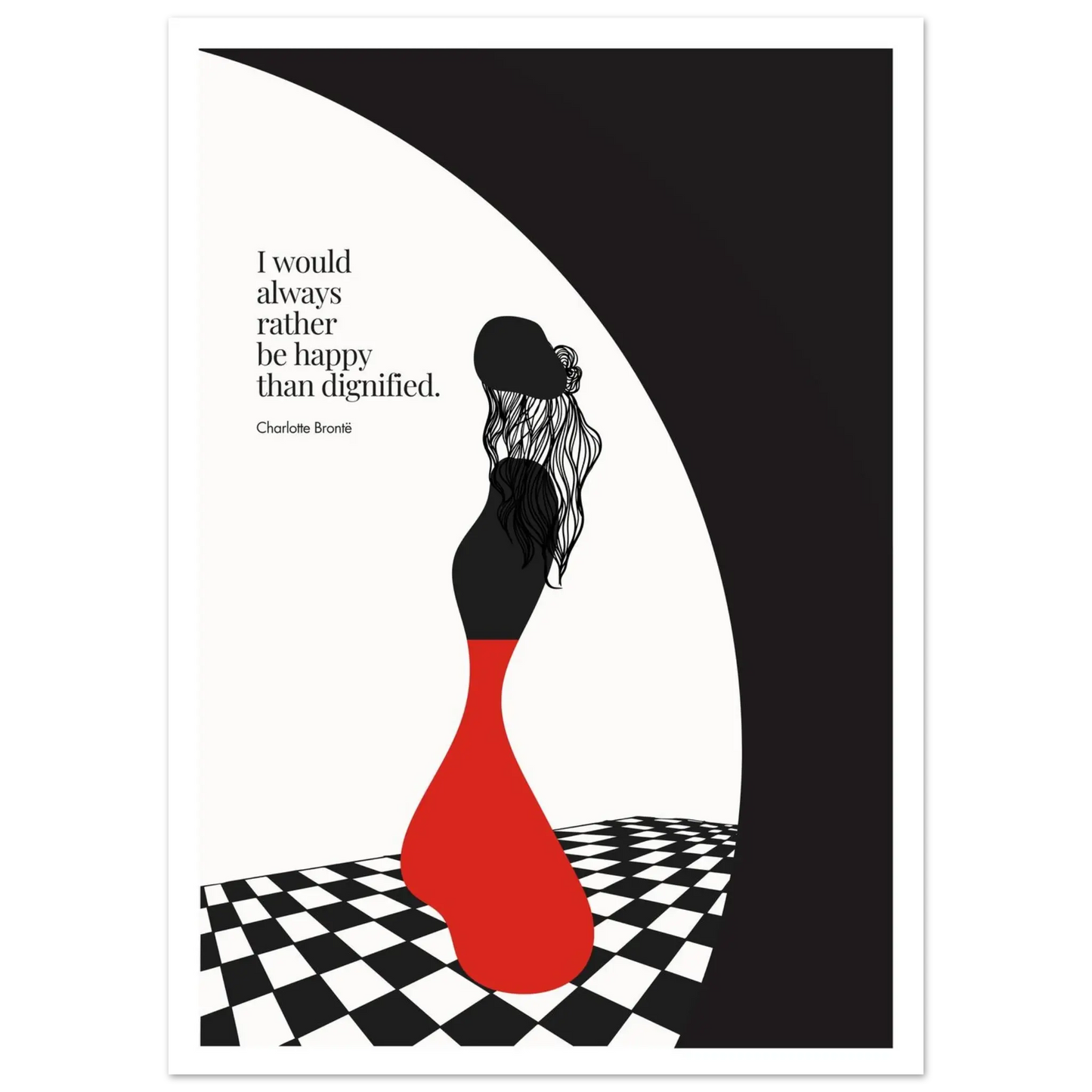 Charlotte Brontë Quote Minimalist Art Print - INK & FRAME STUDIO