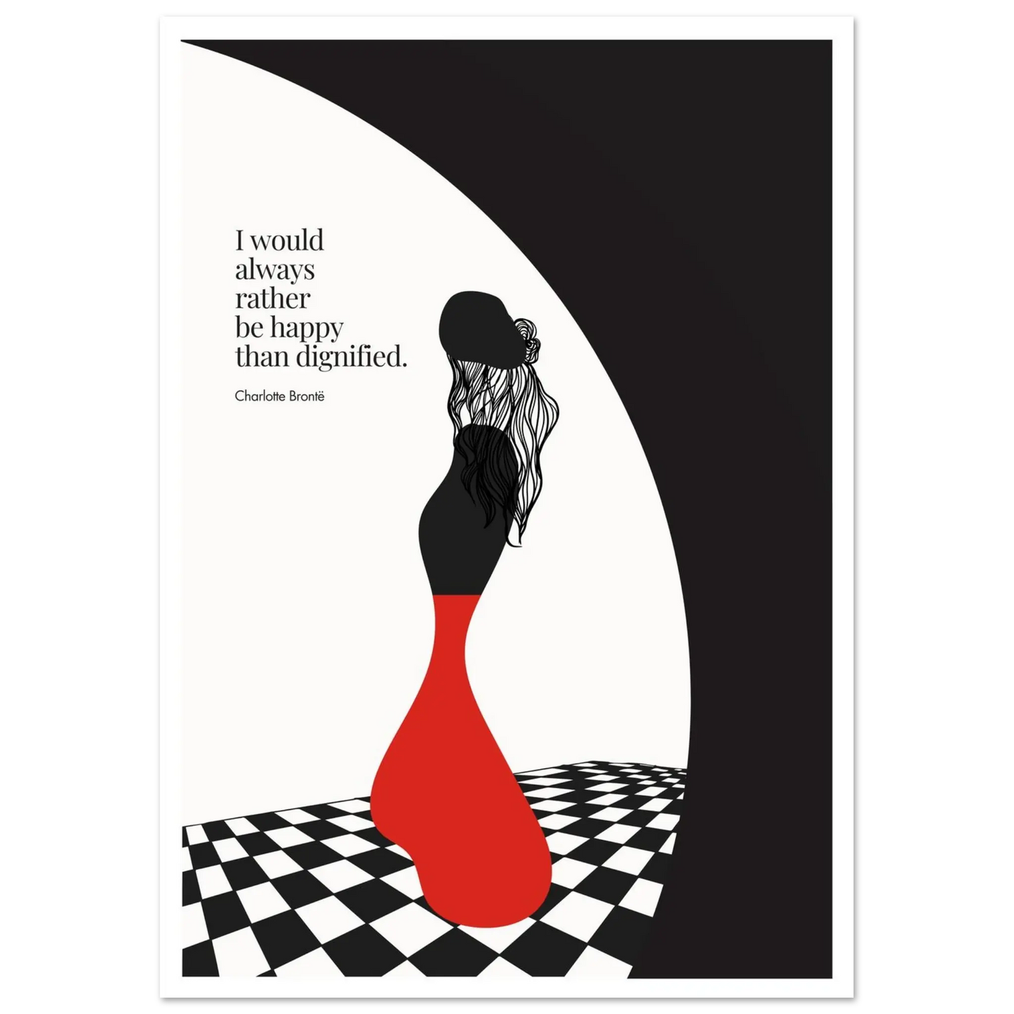 Charlotte Brontë Quote Minimalist Art Print - INK & FRAME STUDIO