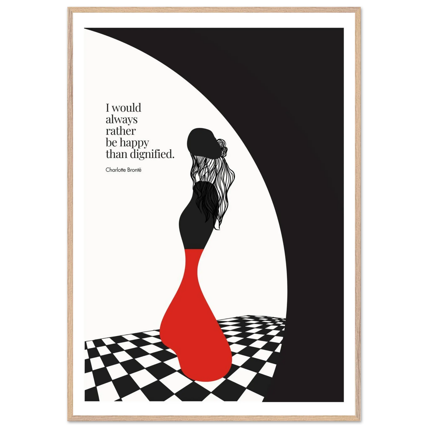 Charlotte Brontë Quote Minimalist Art Print - INK & FRAME STUDIO