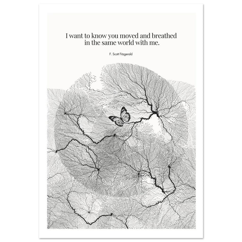 F. Scott Fitzgerald Quote Poster Art Print - INK & FRAME STUDIO