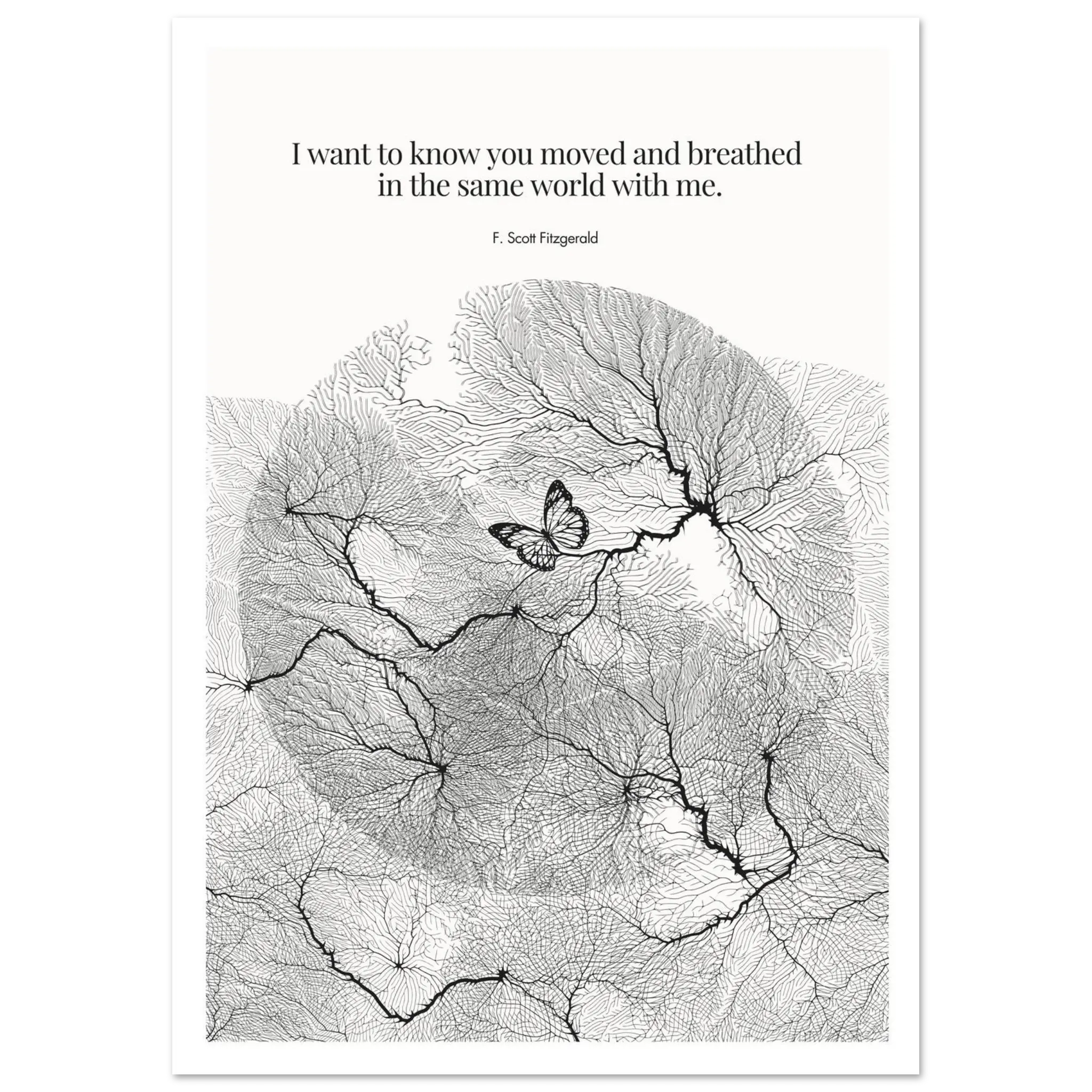 F. Scott Fitzgerald Quote Poster Art Print - INK & FRAME STUDIO