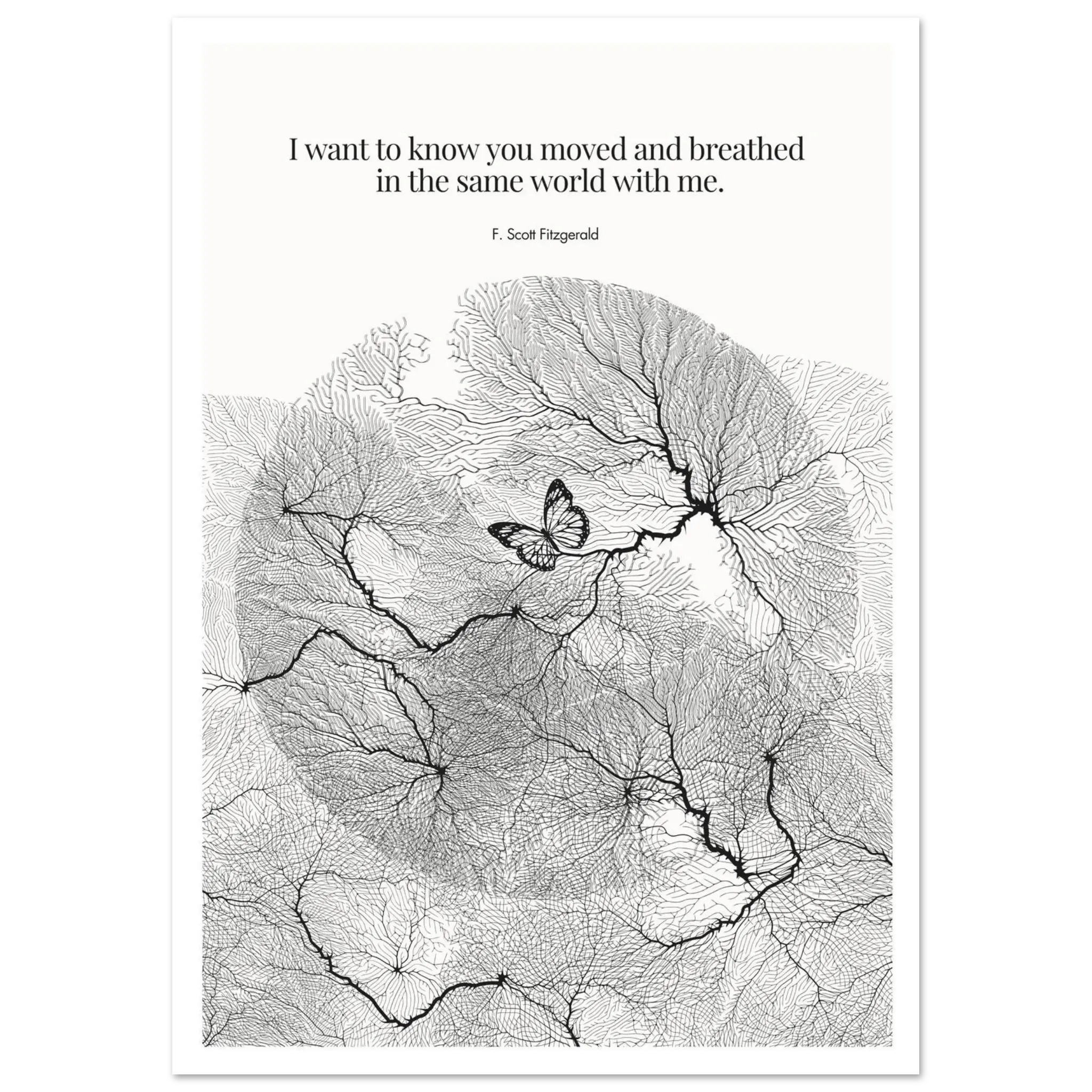 F. Scott Fitzgerald Quote Poster Art Print - INK & FRAME STUDIO