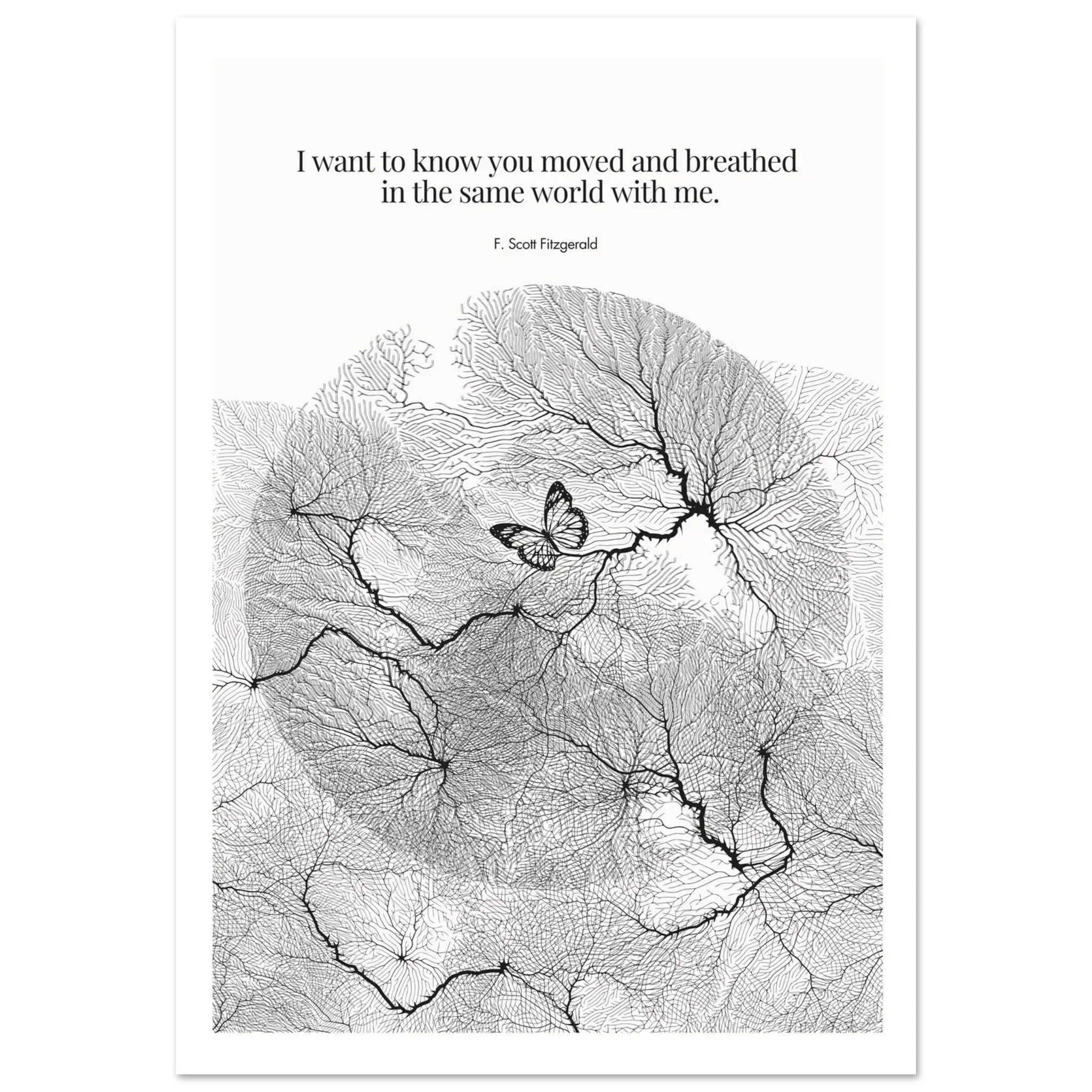 F. Scott Fitzgerald Quote Poster Art Print - INK & FRAME STUDIO