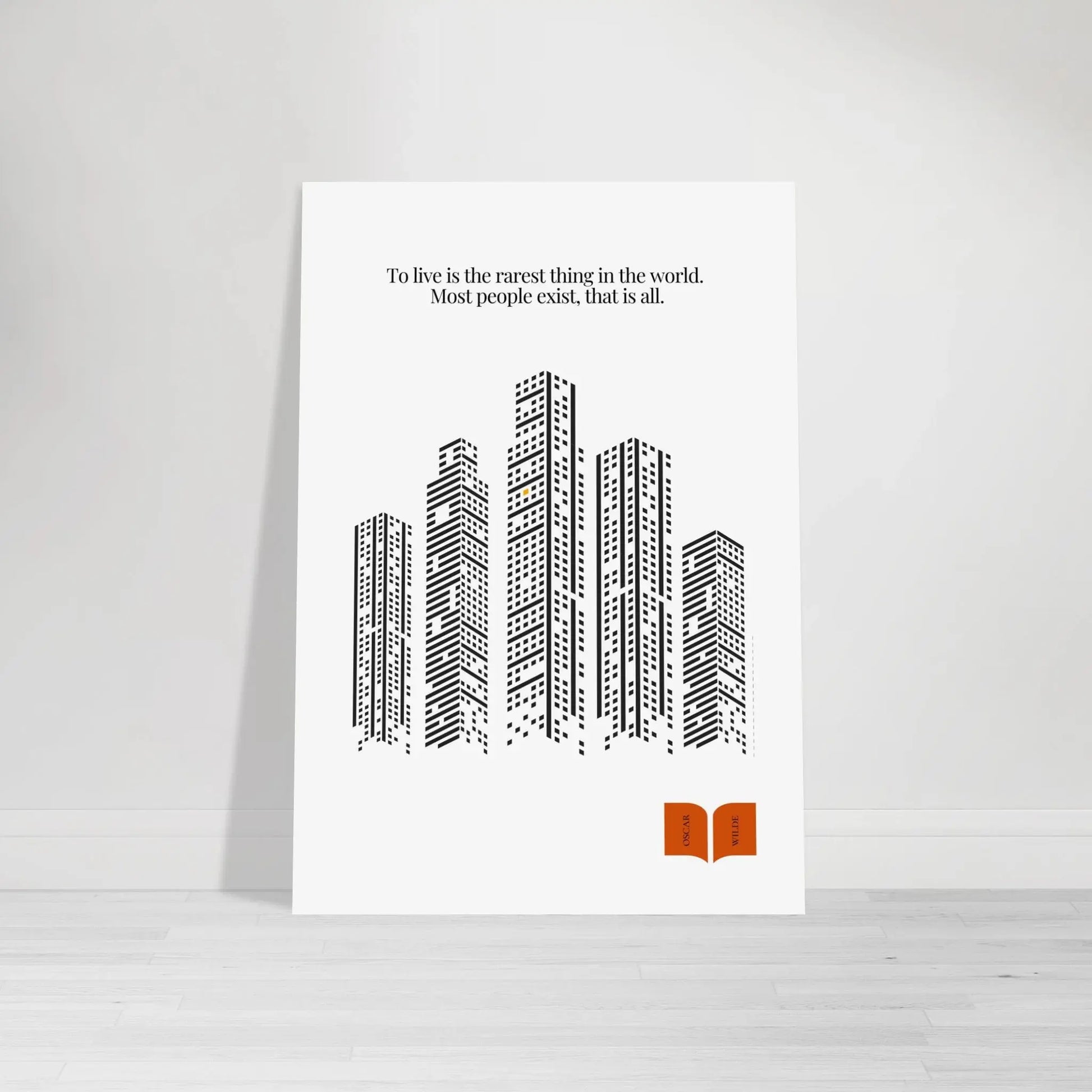 Oscar Wilde Quote Print – “To Live Is the Rarest Thing” Minimalist Wall Art - INK & FRAME STUDIO