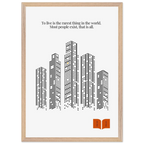 Oscar Wilde Quote Print – “To Live Is the Rarest Thing” Minimalist Wall Art - INK & FRAME STUDIO