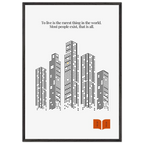 Oscar Wilde Quote Print – “To Live Is the Rarest Thing” Minimalist Wall Art - INK & FRAME STUDIO