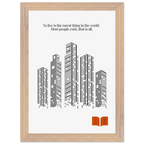 Oscar Wilde Quote Print – “To Live Is the Rarest Thing” Minimalist Wall Art - INK & FRAME STUDIO