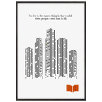 Oscar Wilde Quote Print – “To Live Is the Rarest Thing” Minimalist Wall Art - INK & FRAME STUDIO
