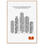 Oscar Wilde Quote Print – “To Live Is the Rarest Thing” Minimalist Wall Art - INK & FRAME STUDIO