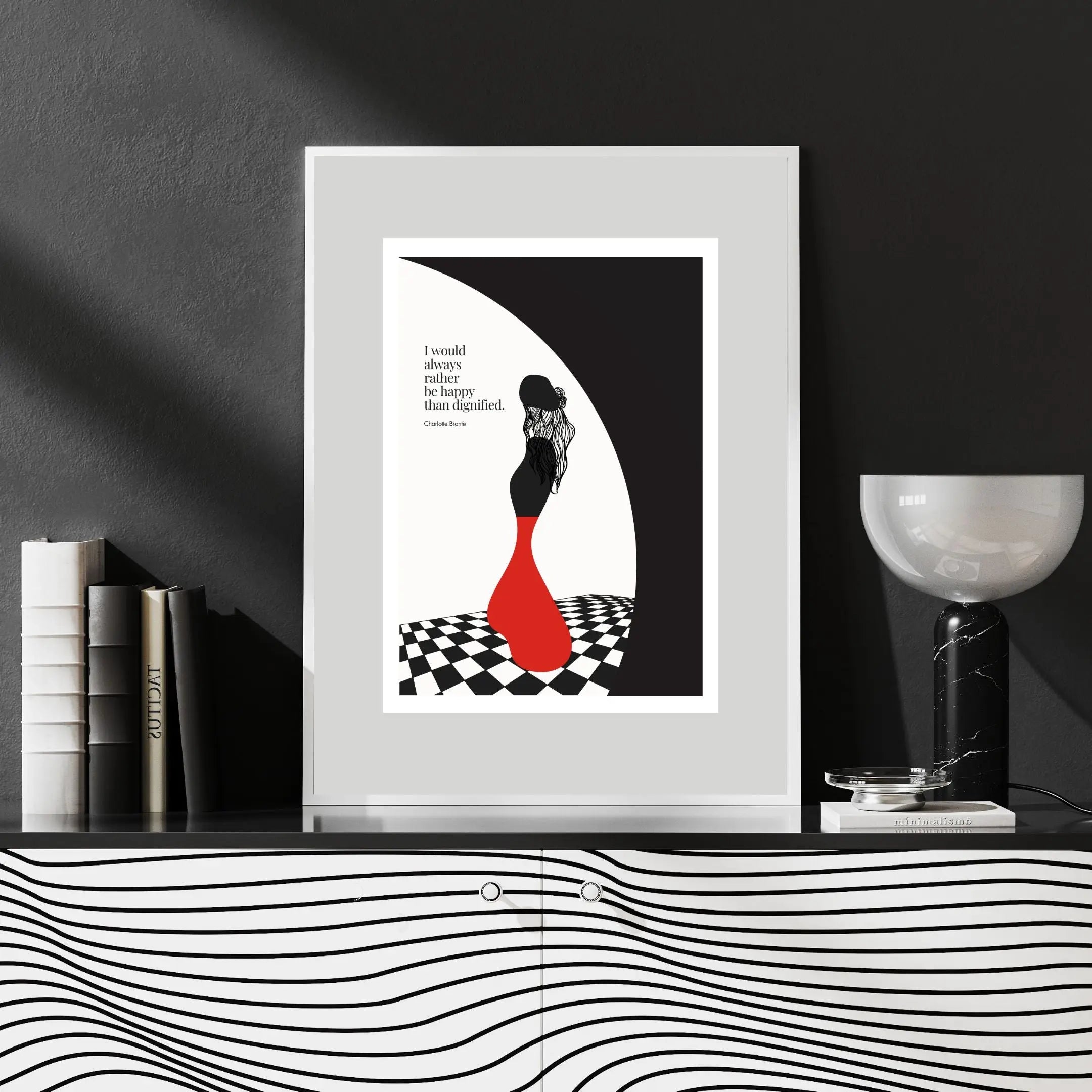 Charlotte Brontë Quote Minimalist Art Print - INK & FRAME STUDIO
